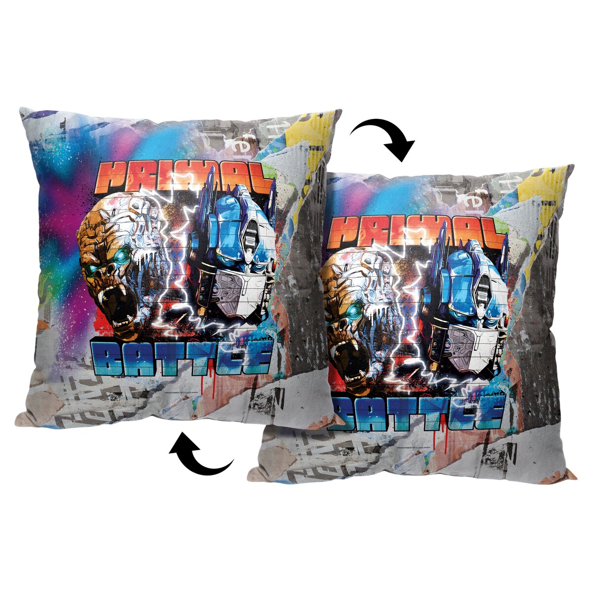 Hasbro Transformers: Rise Of The Beasts Primal Battle 18 Inch Throw Pillow