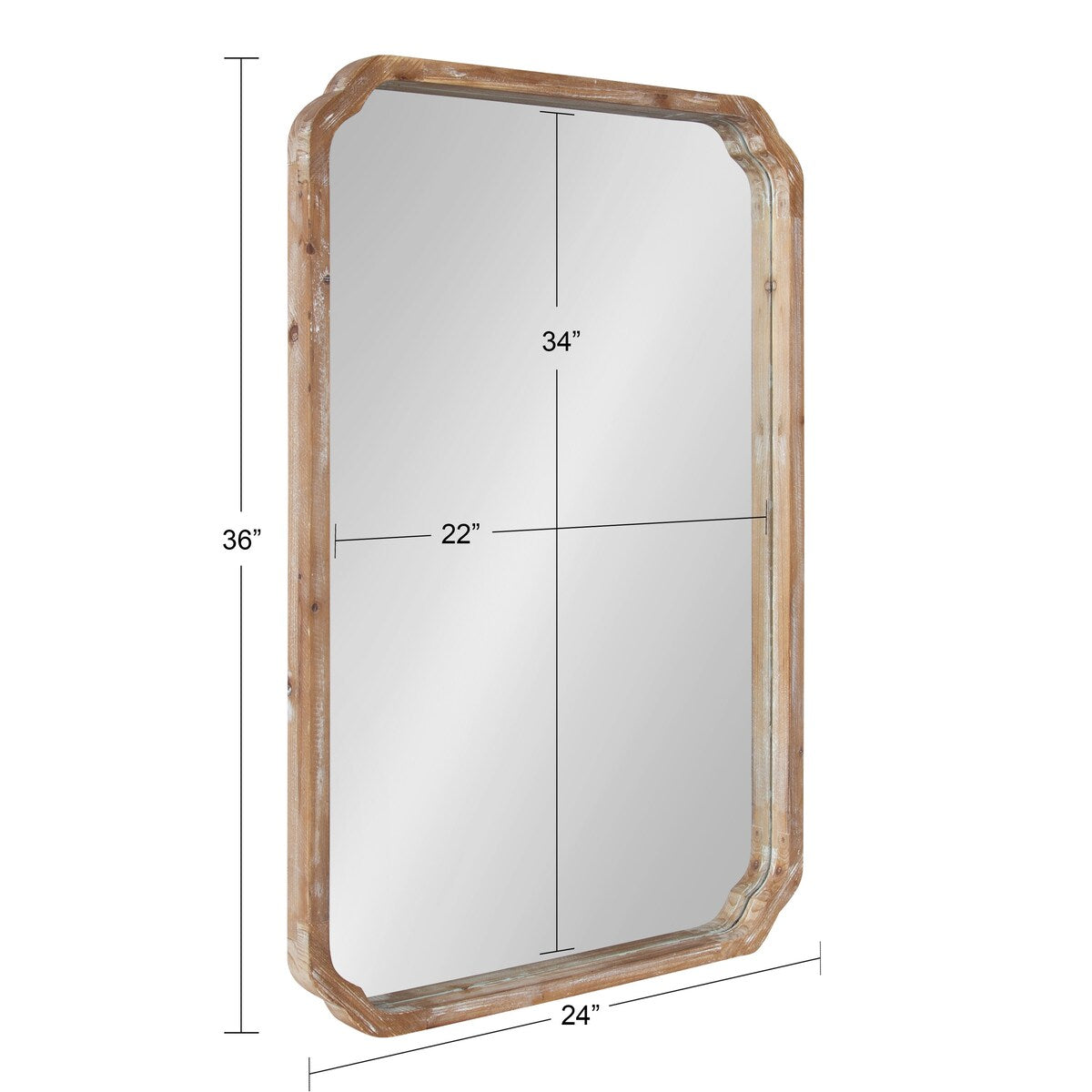 Kate and Laurel Marston Square Wood Wall Mirror