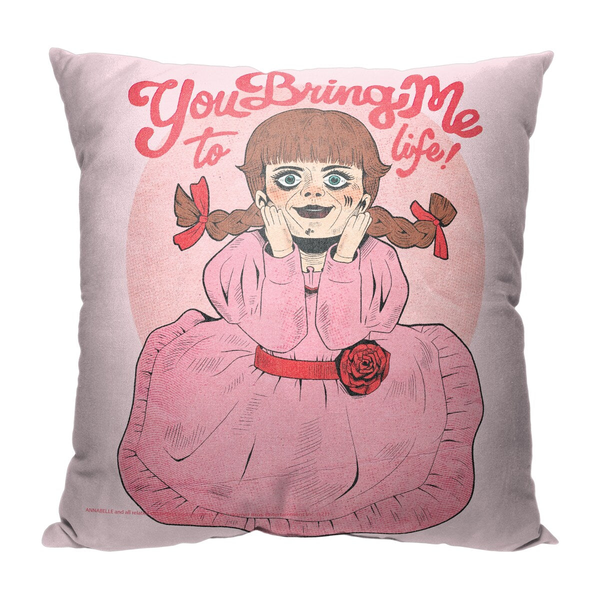 Warner Brothers Annabelle Bring Me To Life 18 Inch Throw Pillow