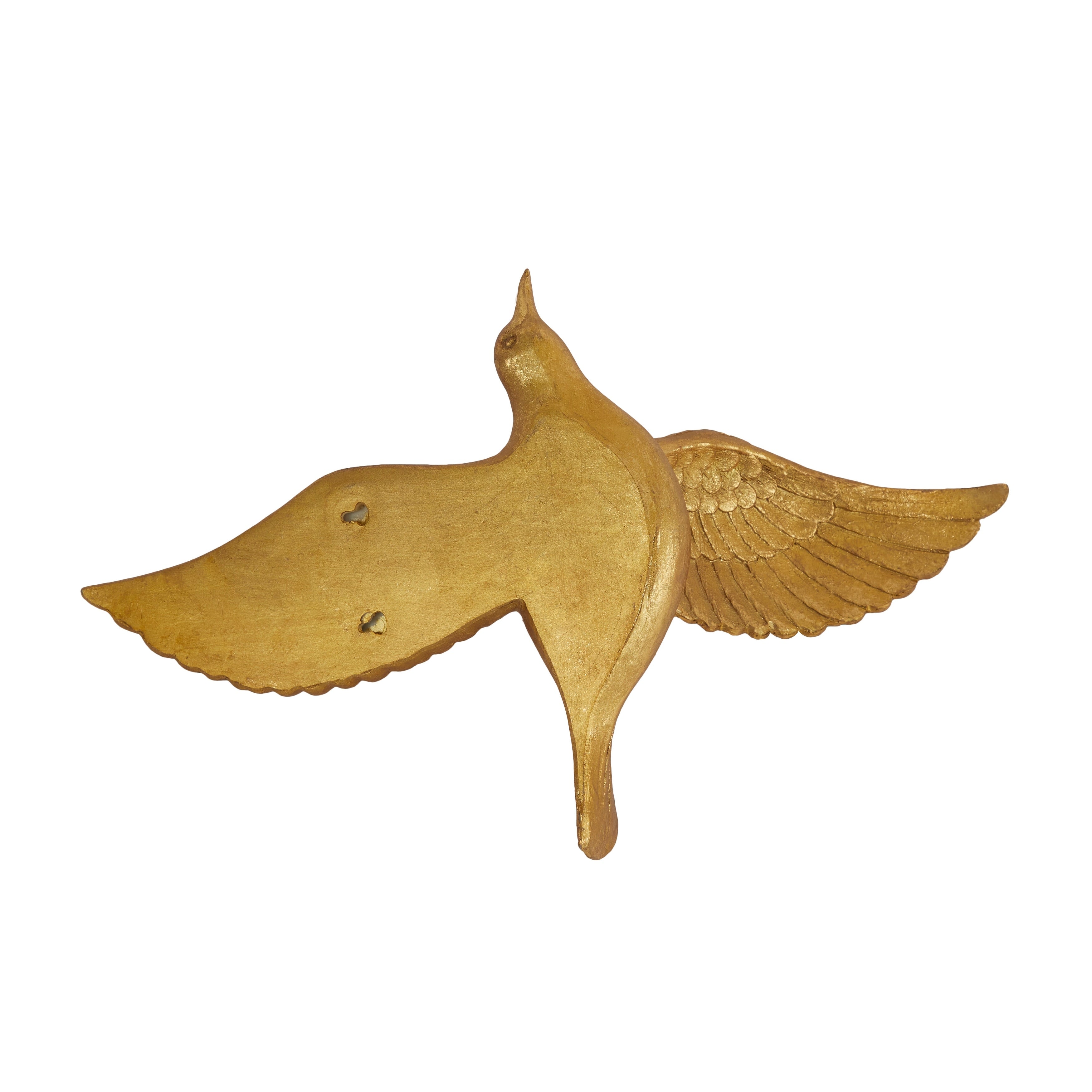 Artistic Polystone Floating Bird Wall Decor (Set of 6) - Gold, Brown, Silver