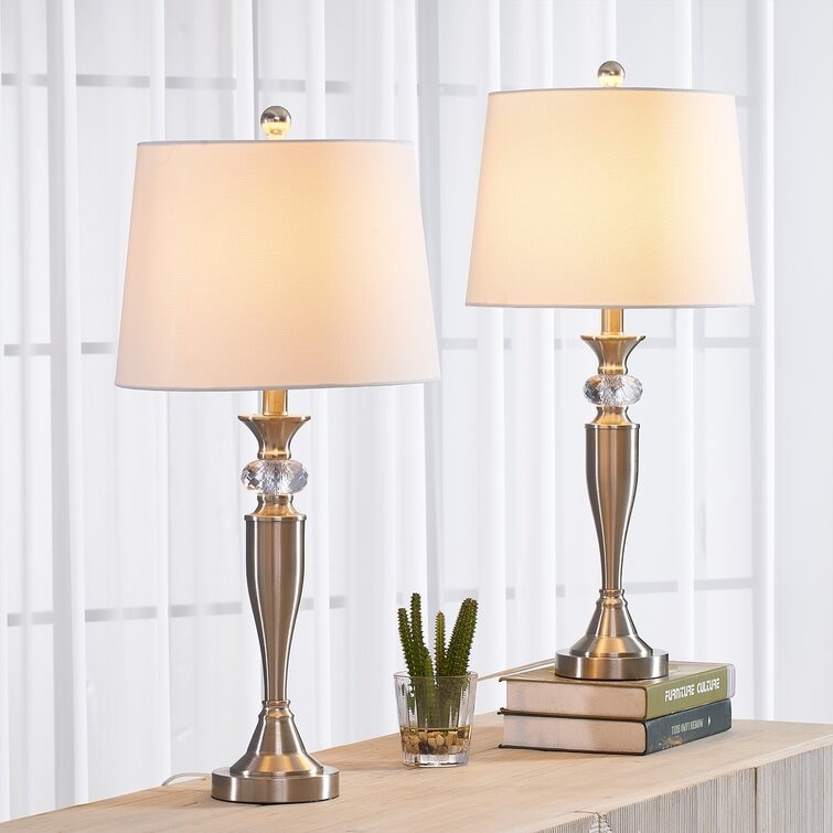 27'' Nickel Table Lamp Set (Set of 2)