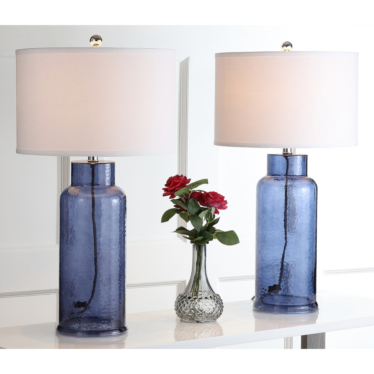 SAFAVIEH Lighting Mayra 29-inch Clear Bottle Glass Table Lamp (Set of 2) - 15.5x15.5x29