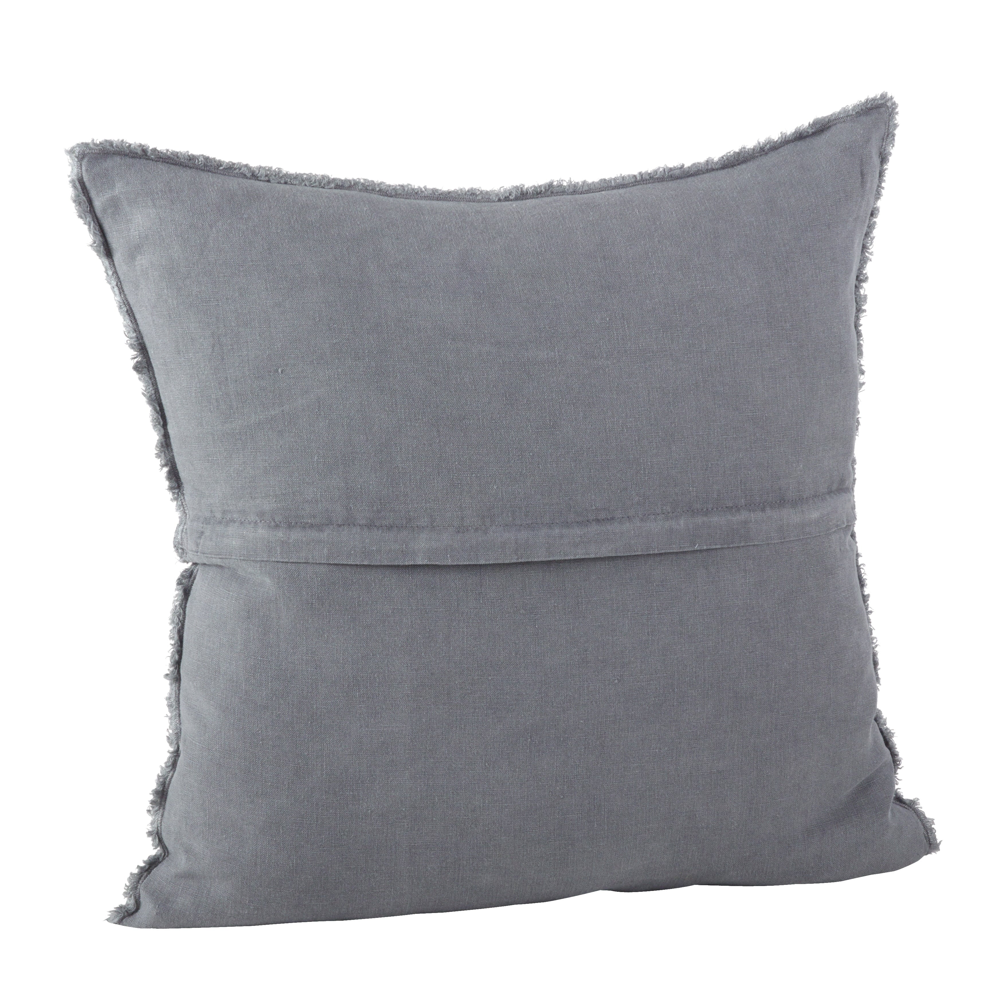 Fringed Design Down-Filled Throw Pillow