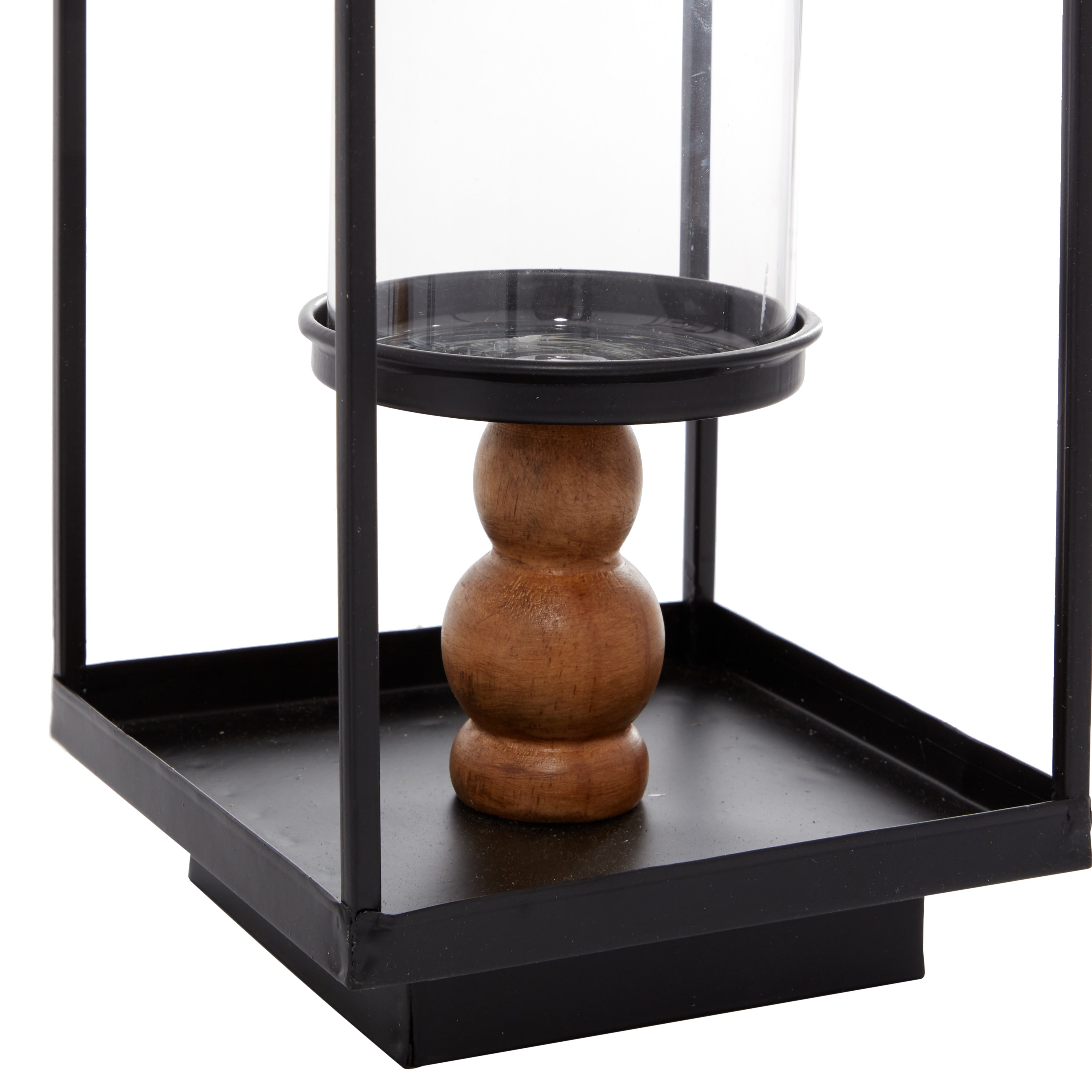 Black Iron Contemporary Lantern (Set of 2) - 6 x 7 x 13