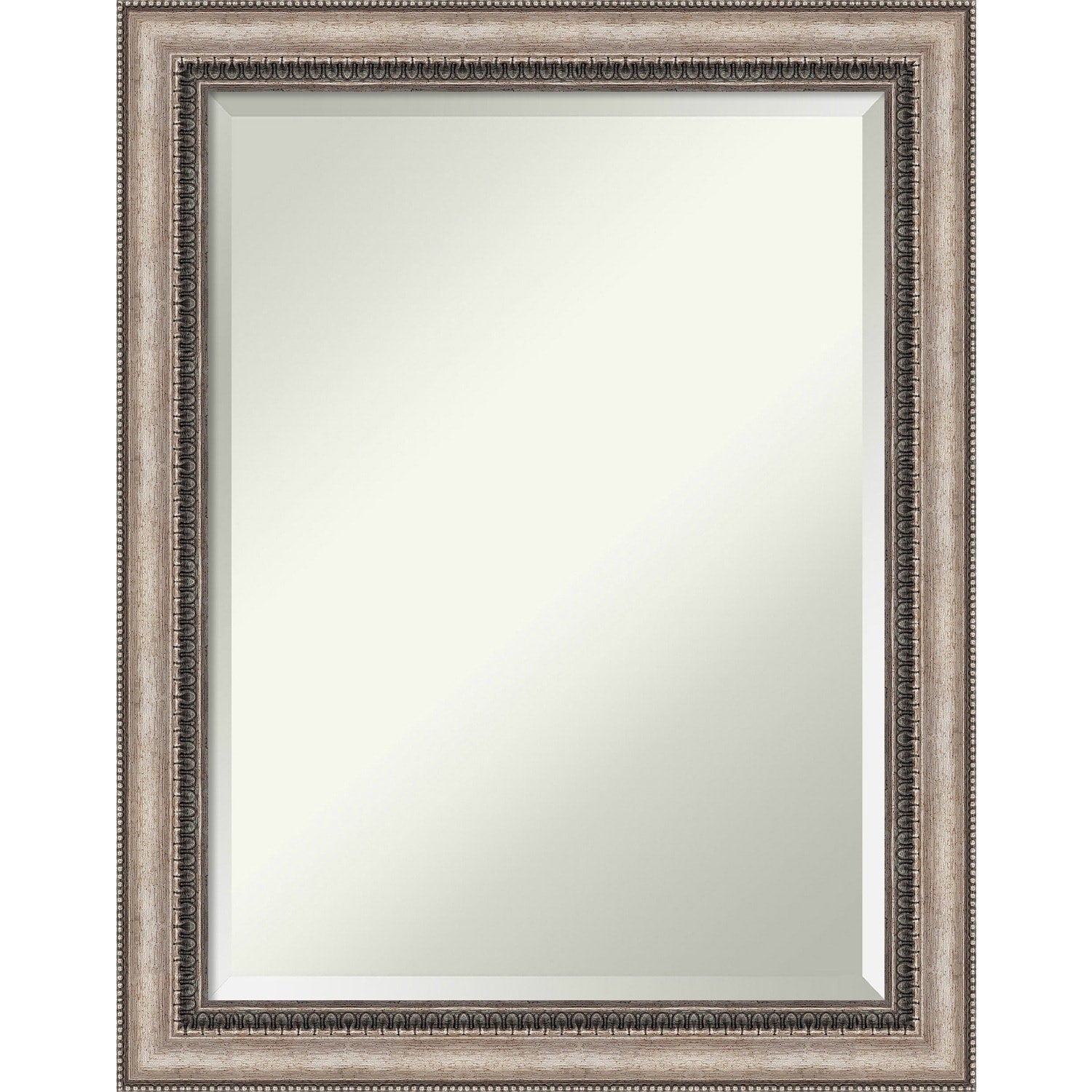 Beveled Bathroom Wall Mirror - Lyla Ornate Silver Frame - Lyla Ornate Silver