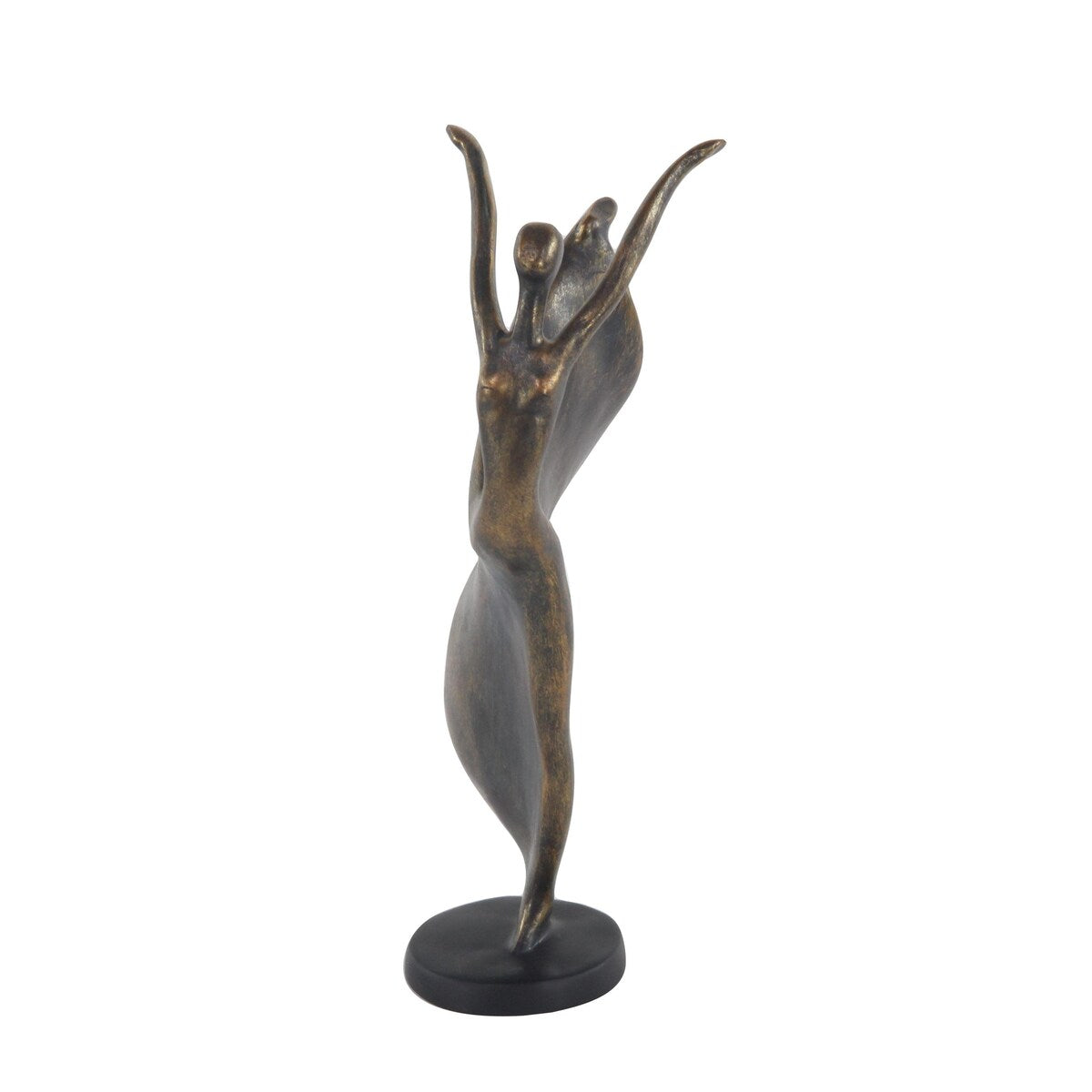 Polystone Dancer Decorative Sculpture - Brass - Roche River Decor