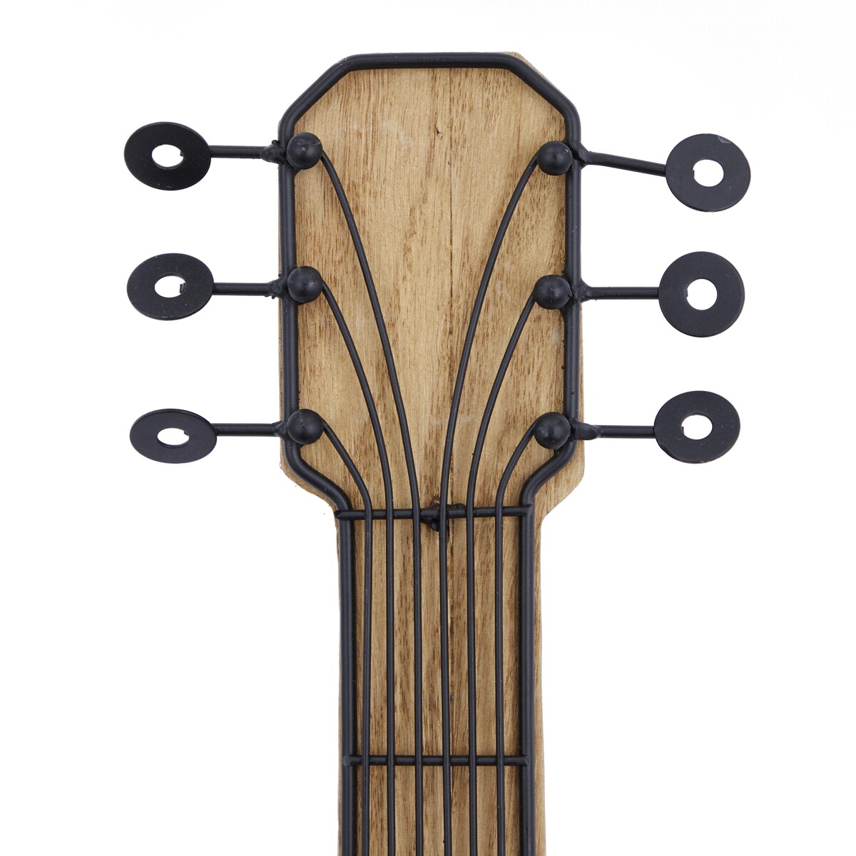 Wooden Guitar Home Wall Decor - Brown - Roche River Decor