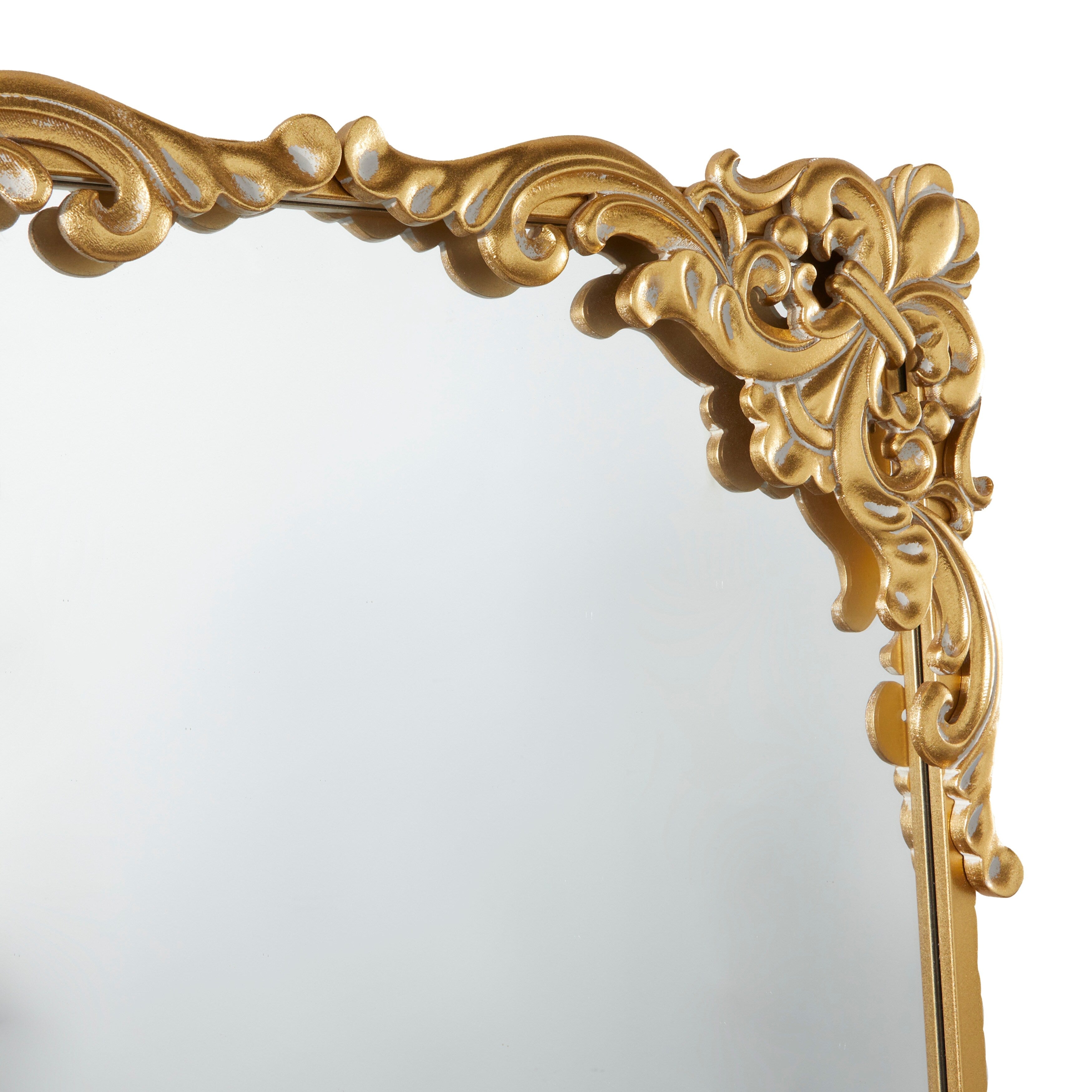 Metal Scroll Ornate Baroque Floor or Wall Mirror - Gold - Various Sizes and Shapes - Roche River Decor