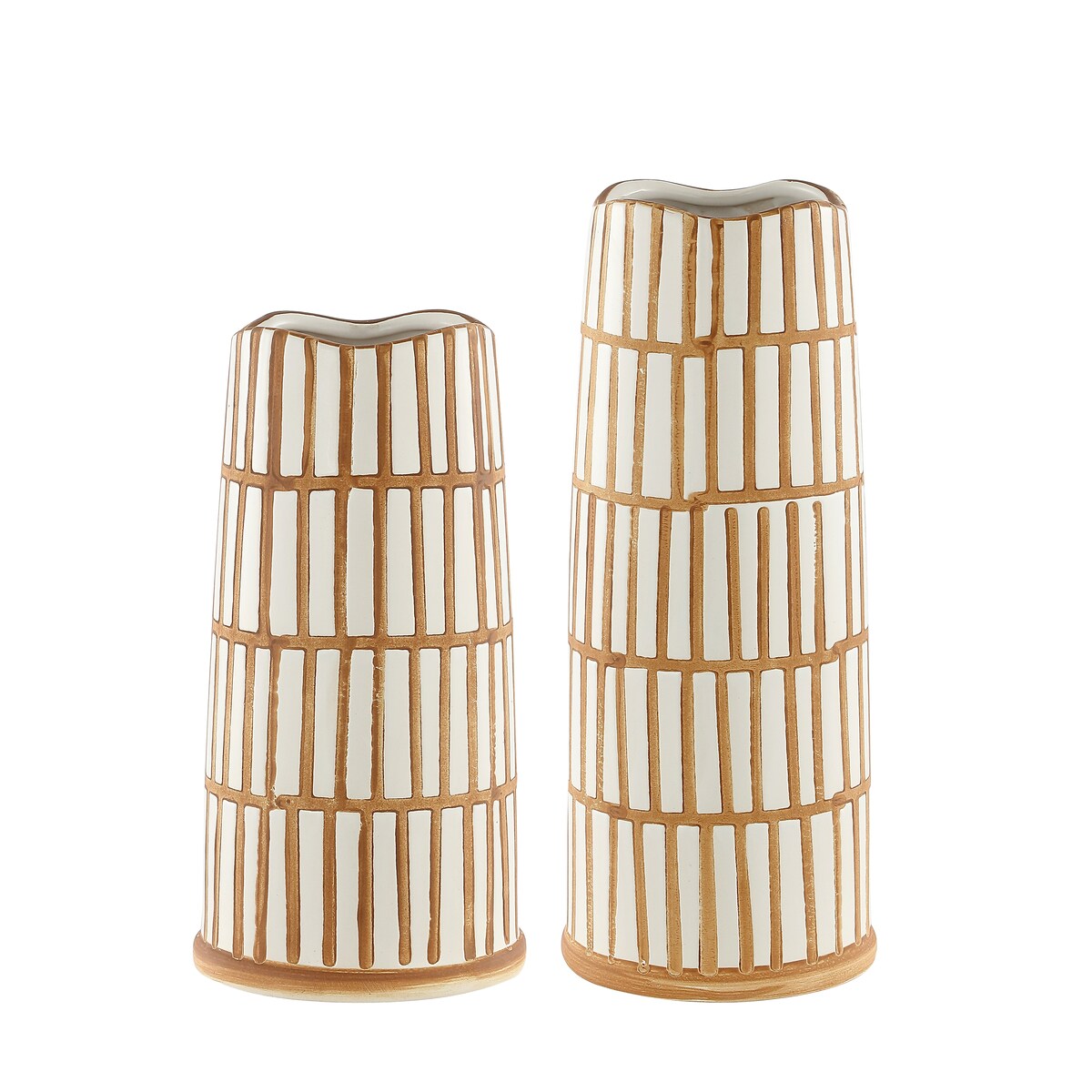 SAFAVIEH Home Kai Ceramic Vase [SET of 2] - 5Wx5Dx12H