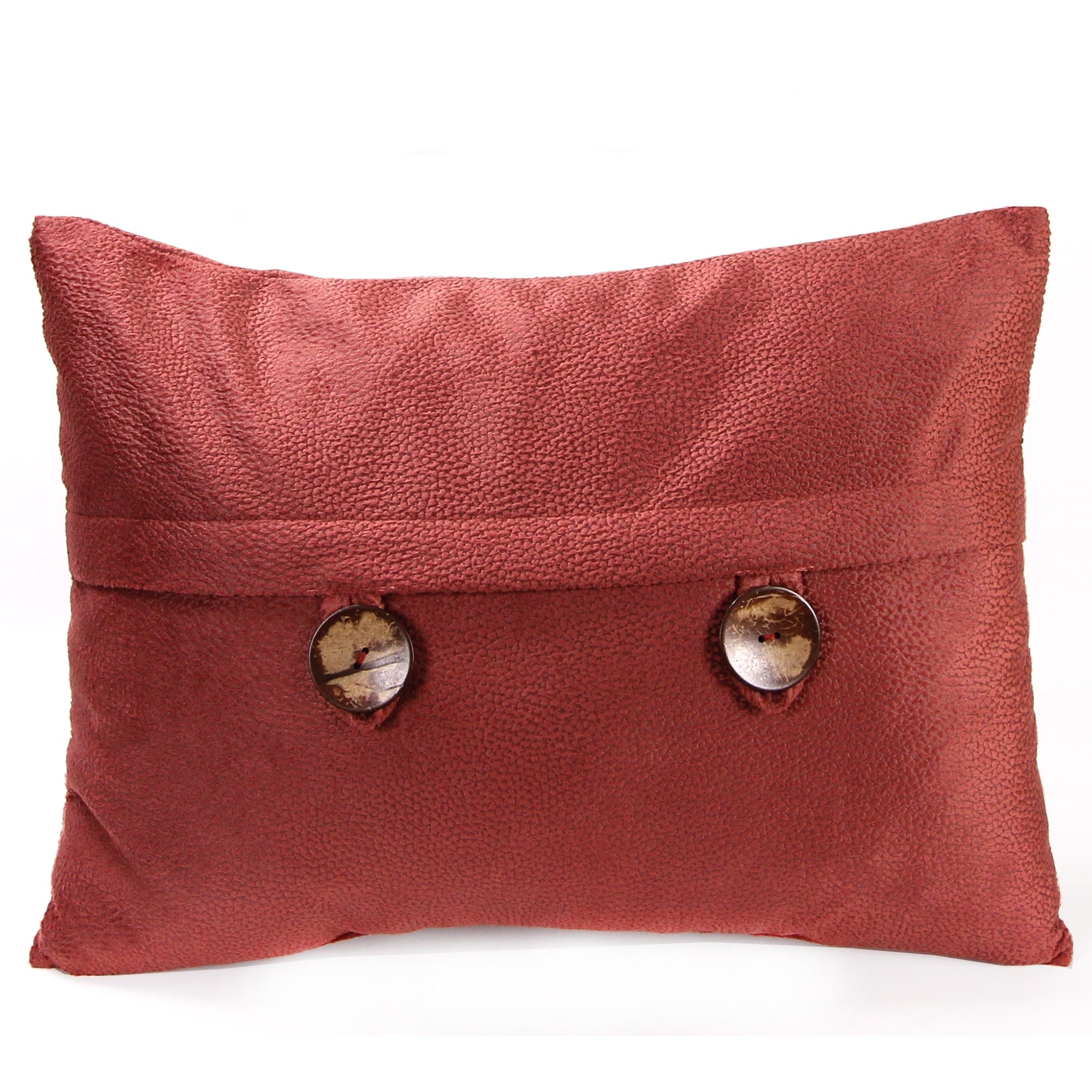 20 x 14 Solid Reversible Indoor Lumbar Throw Pillow with Buttons