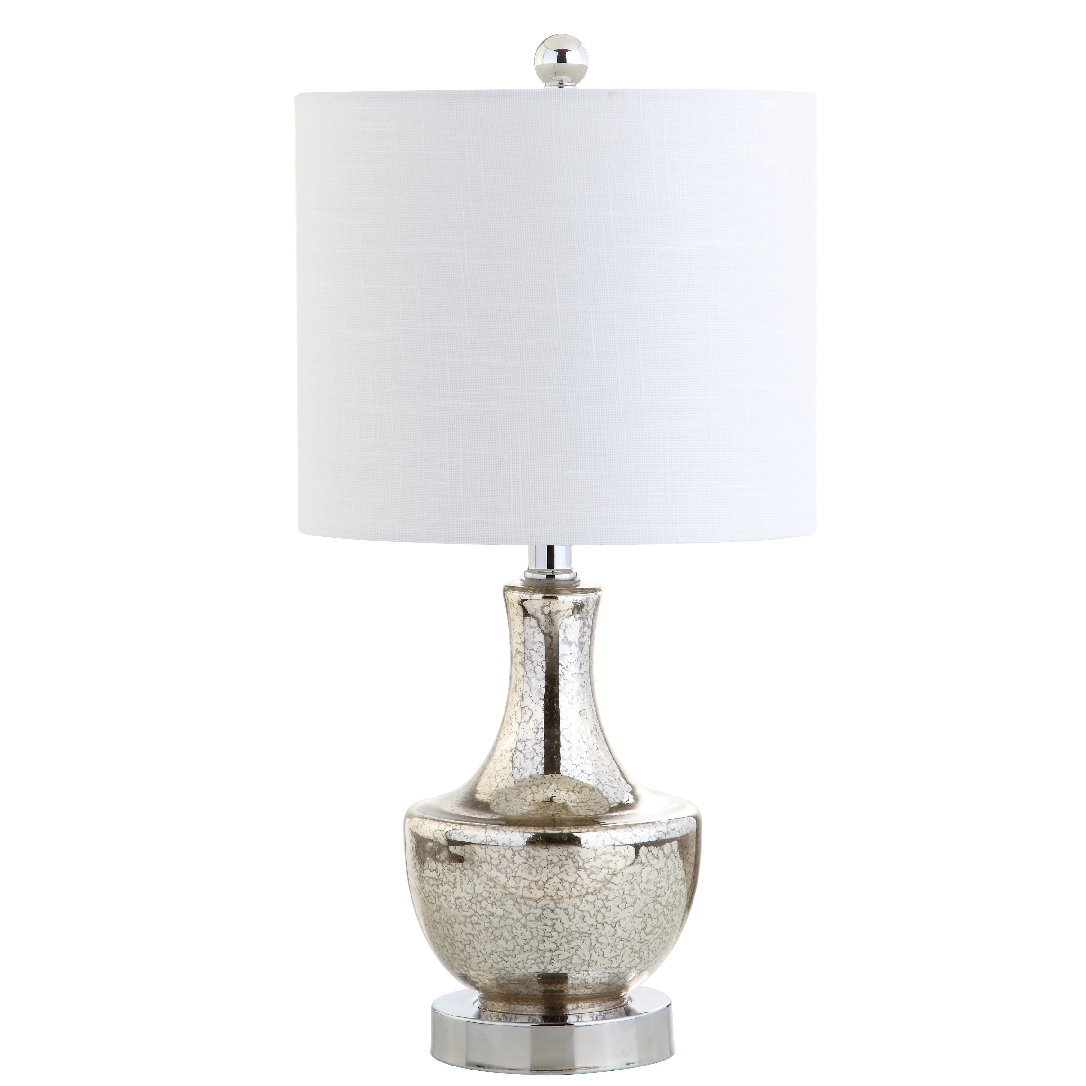 Colette 20 Mini Glass LED Table Lamp, Silver by JONATHAN Y