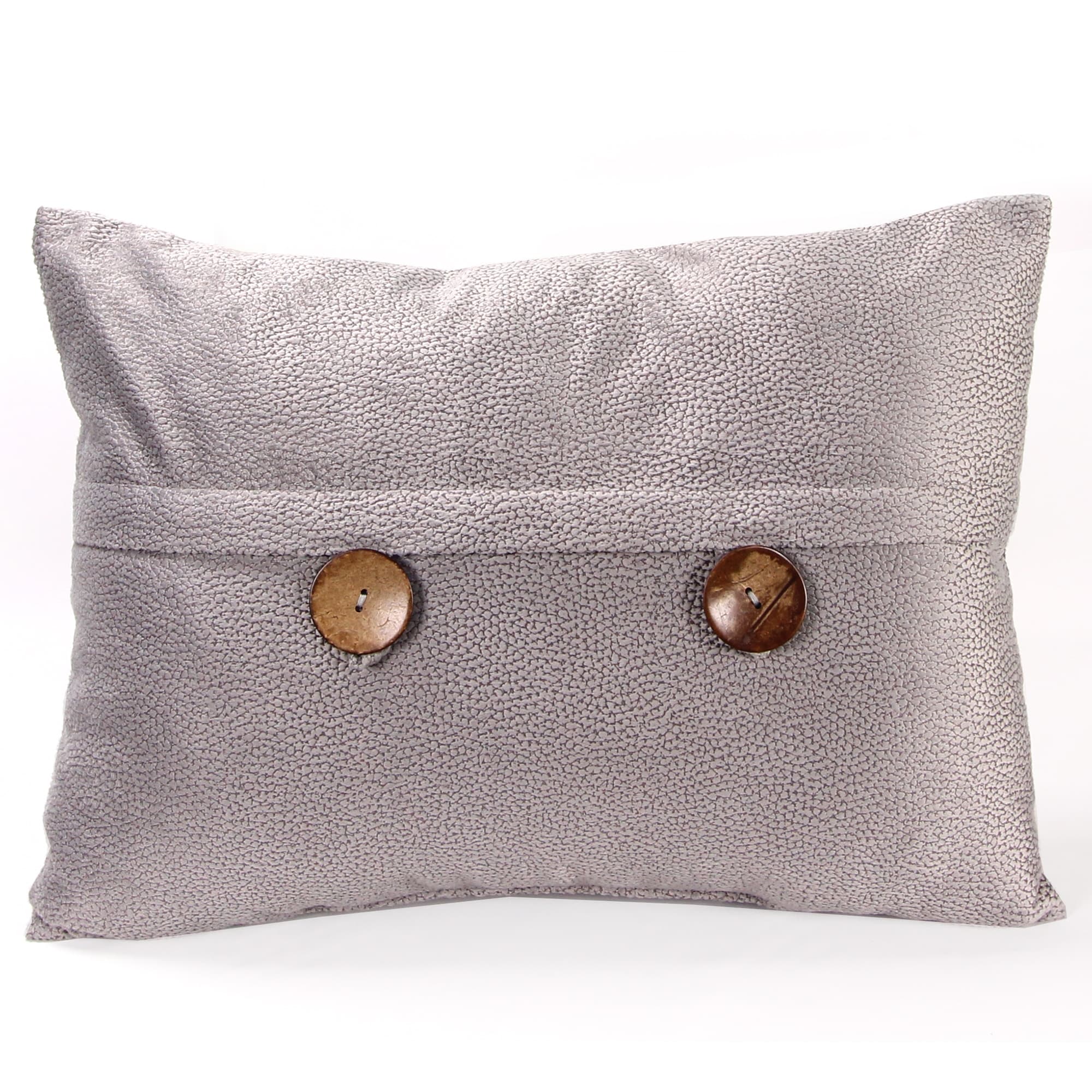 20 x 14 Solid Reversible Indoor Lumbar Throw Pillow with Buttons