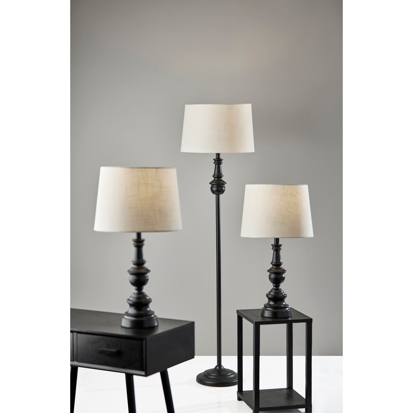 Copper Grove Tepelene Dark Bronze Floor and Table Lamp 3-piece Set