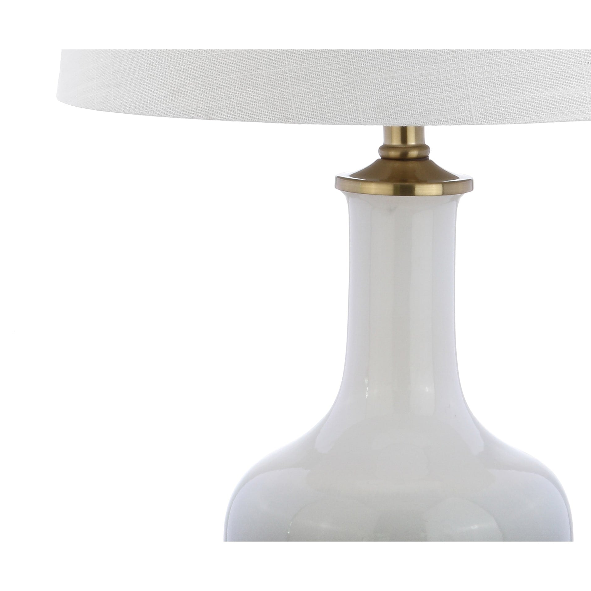 Bates 25 Ceramic/Brass LED Table Lamp, White/Navy by JONATHAN Y