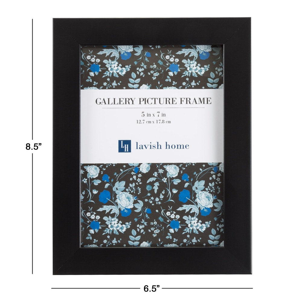 Lavish Home 5x7-inch Black Picture Frames with Stands (Set of 6)