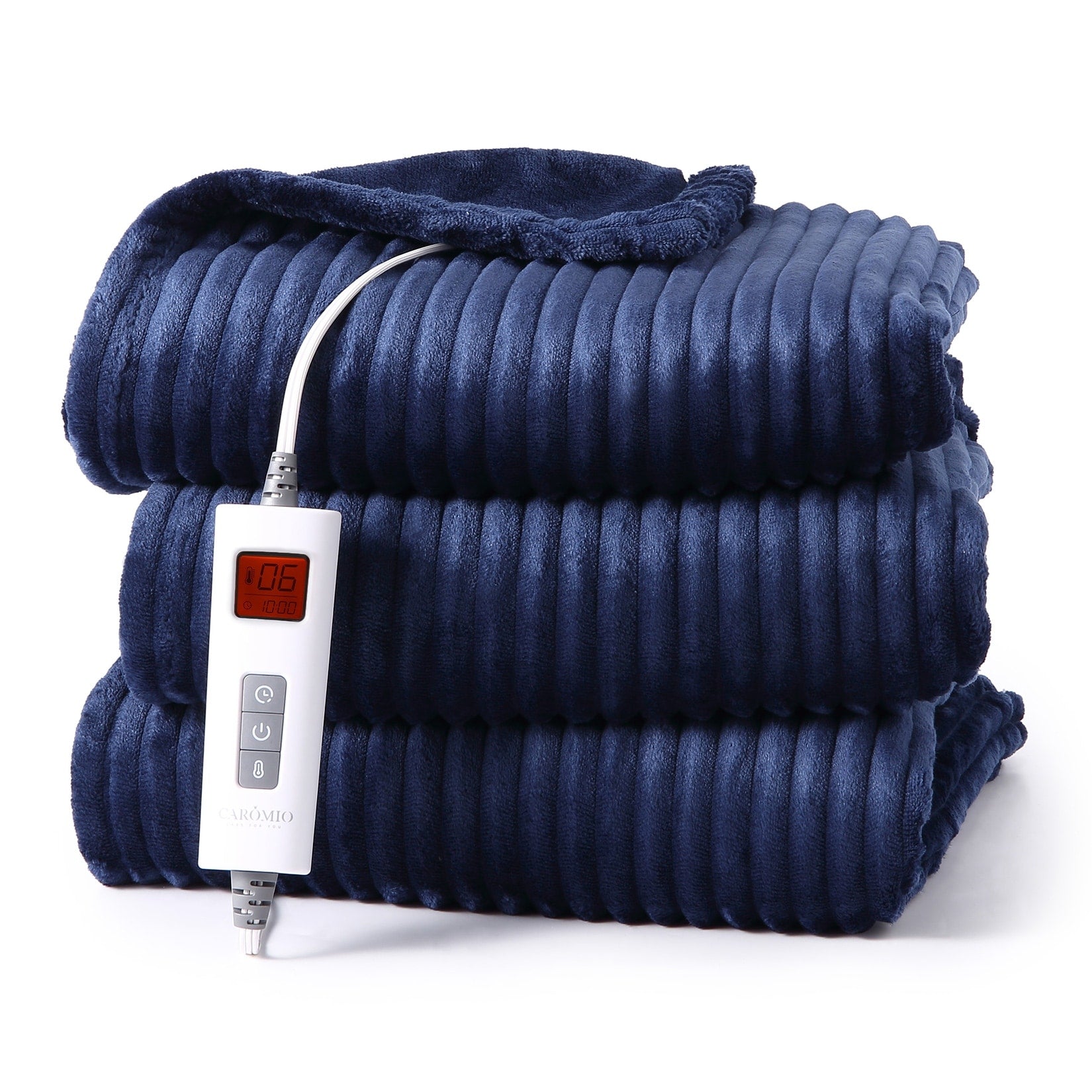 Electric Blanket Dual Control Soft Ribbed Flannel