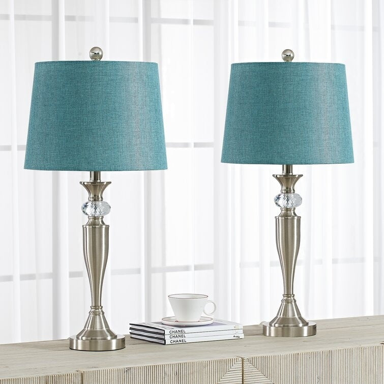 27'' Nickel Table Lamp Set (Set of 2)