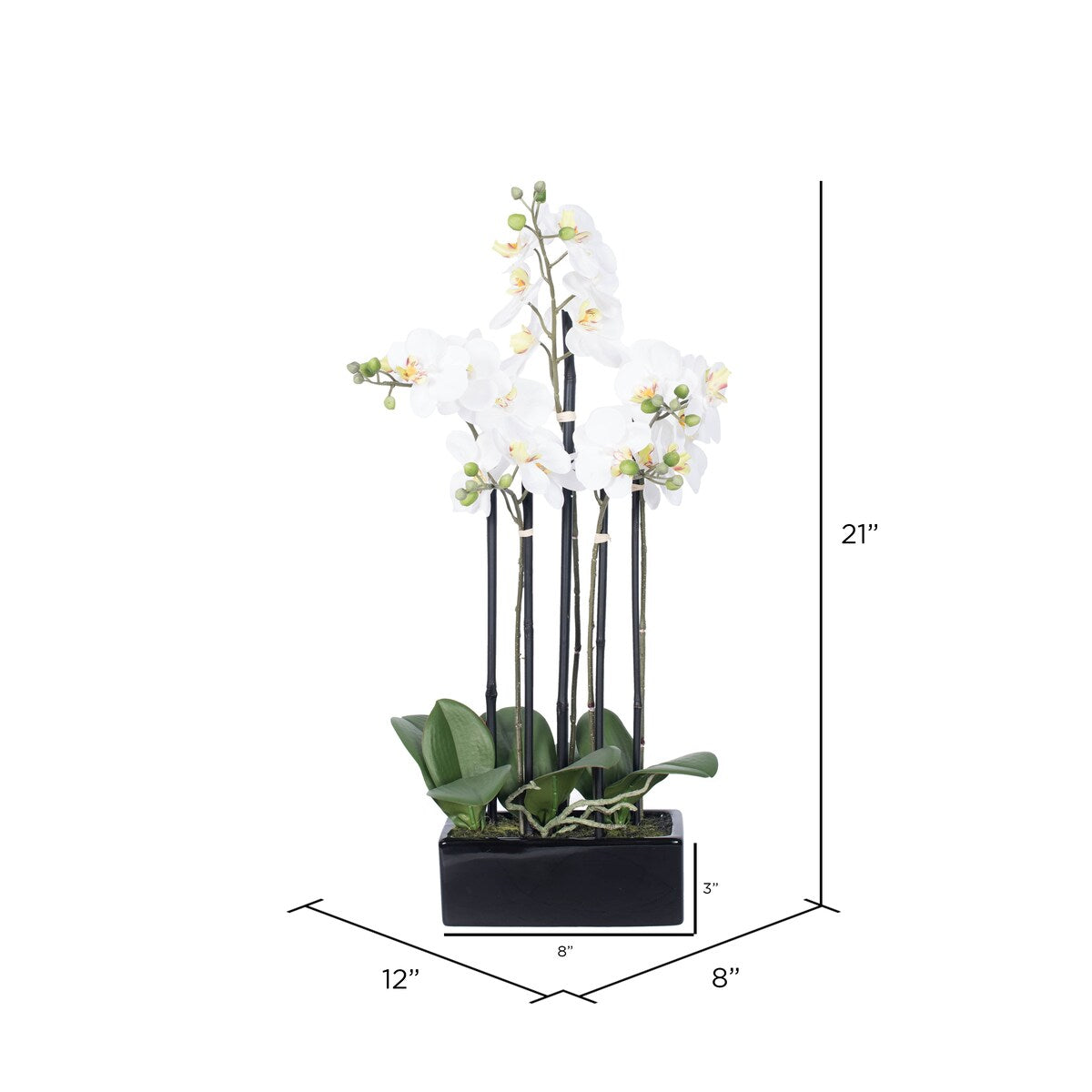 Vickerman 21 White Orchid Floral Arrangement