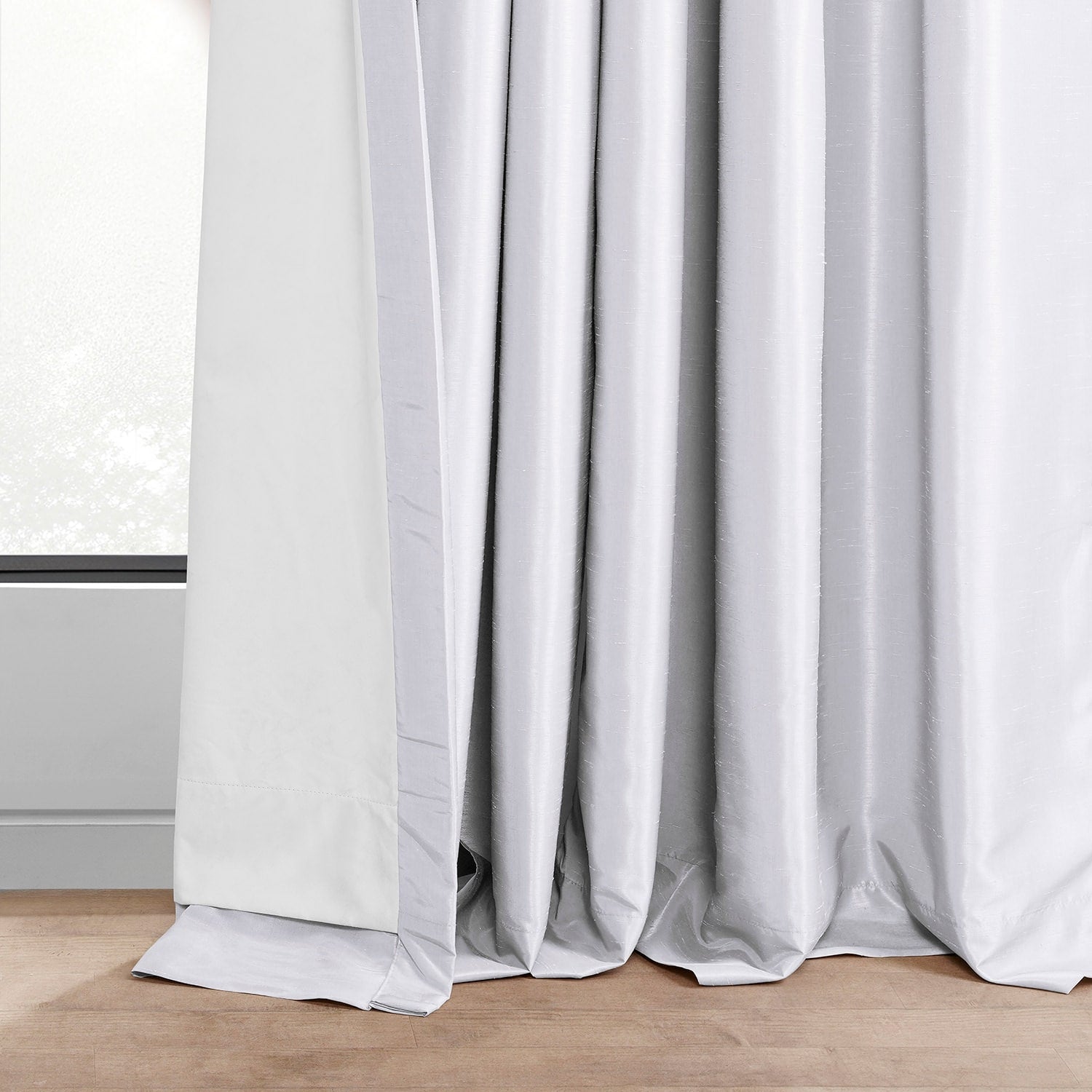 Exclusive Fabrics Solid Vintage Textured Faux Dupioni Silk Pleated Blackout Curtain (1 Panel)