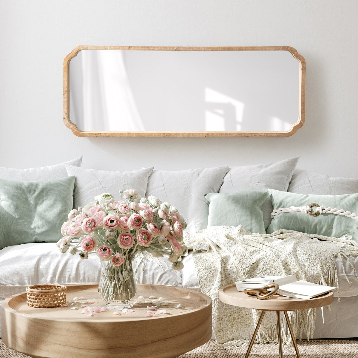 Kate and Laurel Marston Square Wood Wall Mirror