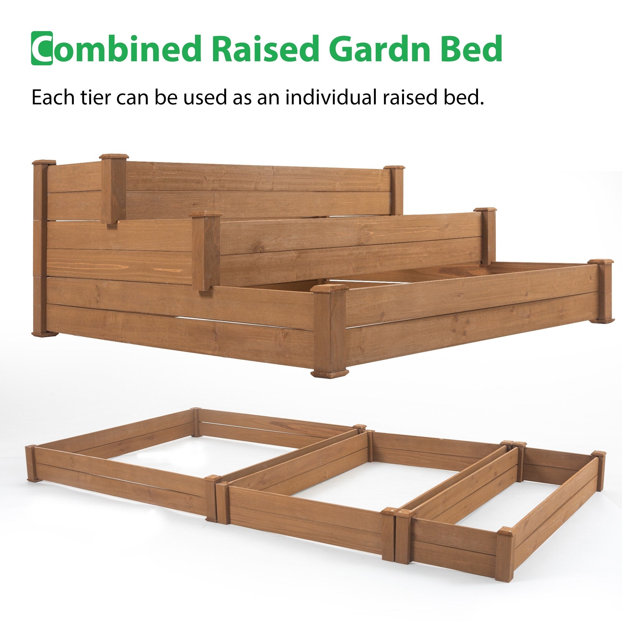 Wood Tiered, Raised Garden Bed