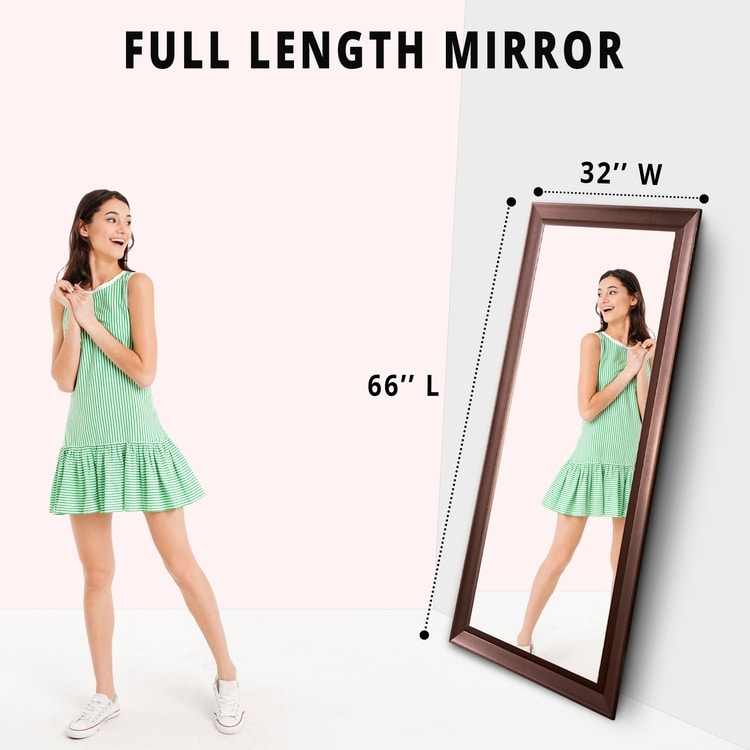 Framed Bevel Leaner Full Length Huge Floor Mirror XL Mirror Large Rectangle Standing Cream Floor Mirror Huge Mirrors for Bedroom