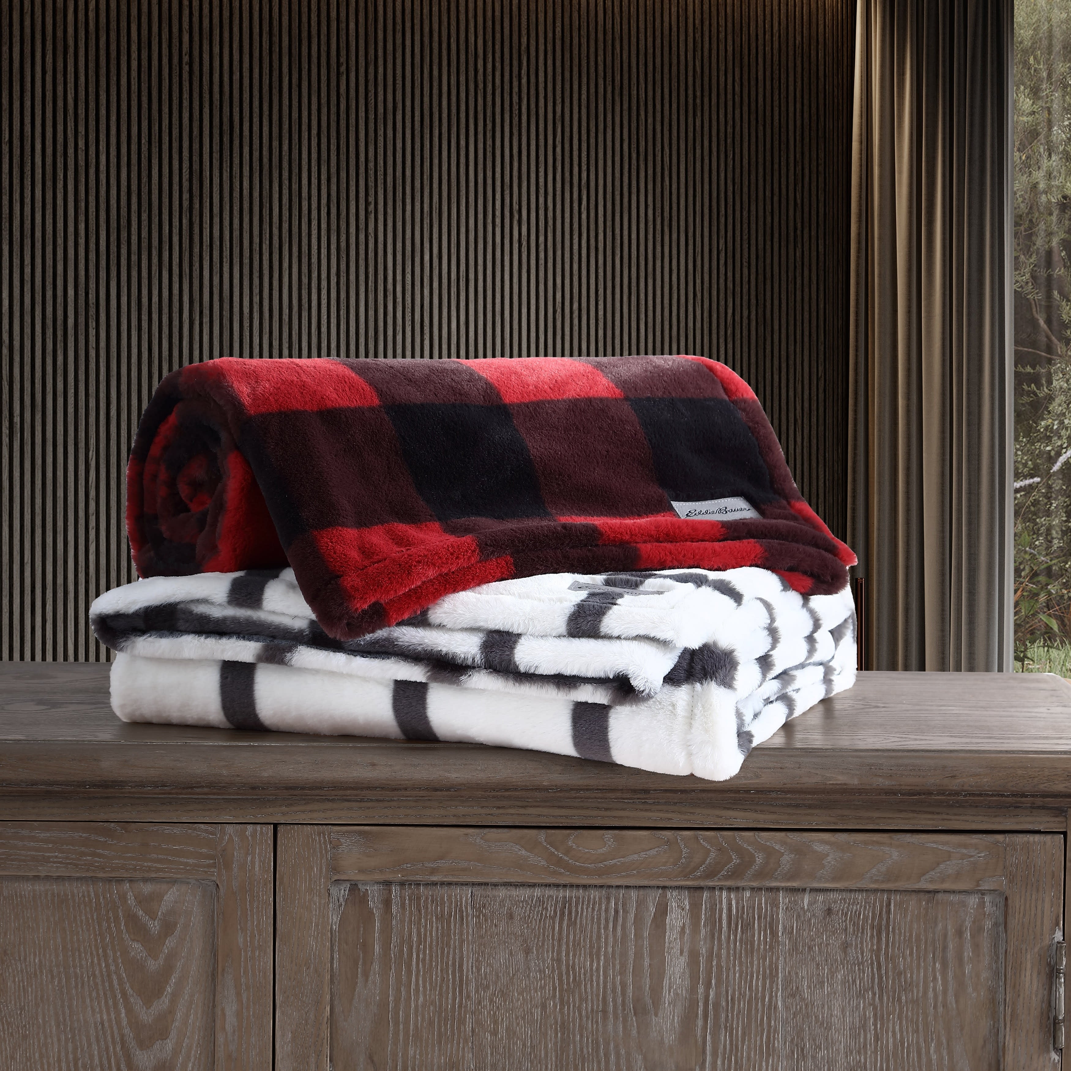 Eddie Bauer Faux Fur Throw Blankets