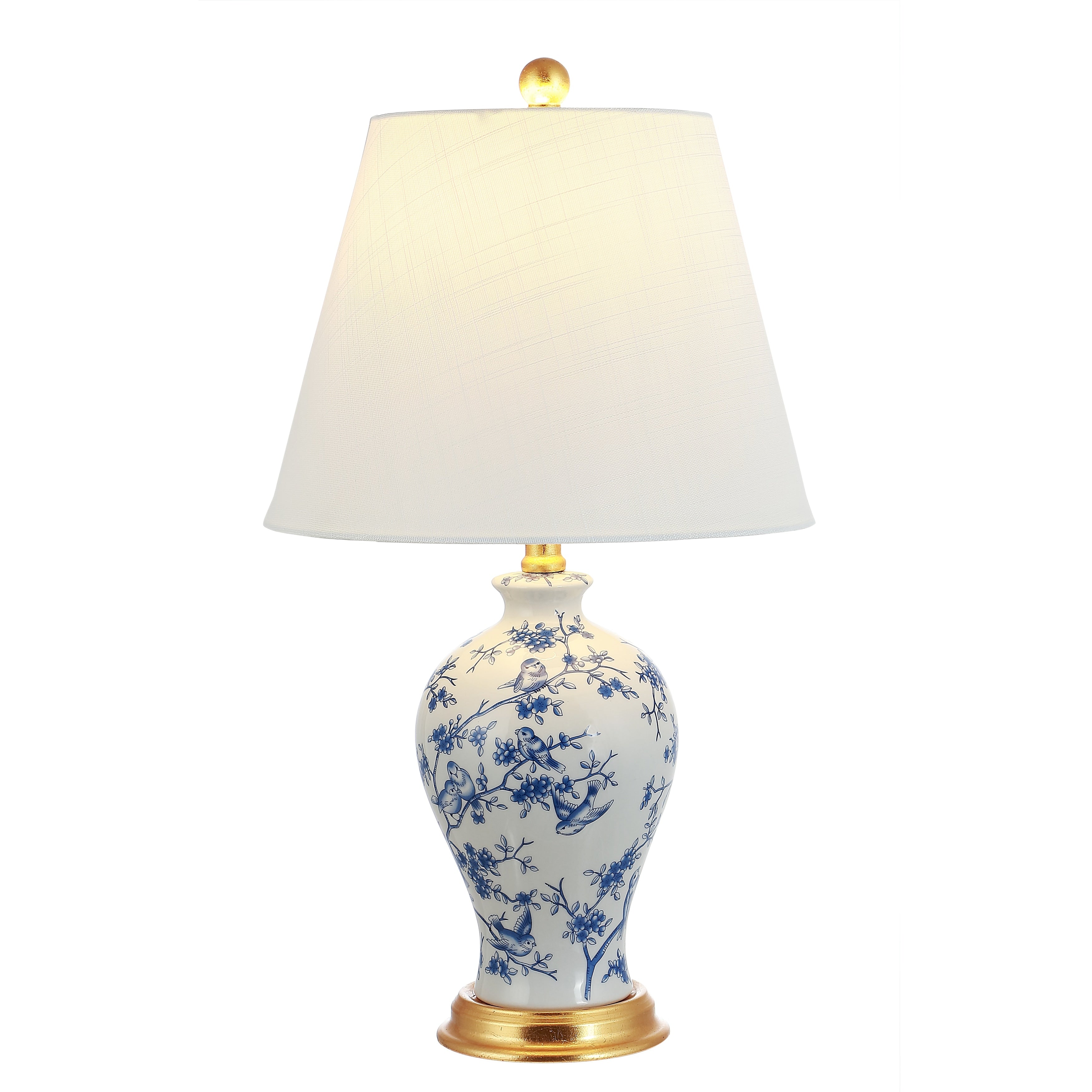 Grace 24 Floral LED Table Lamp, Multi/Brass by JONATHAN Y