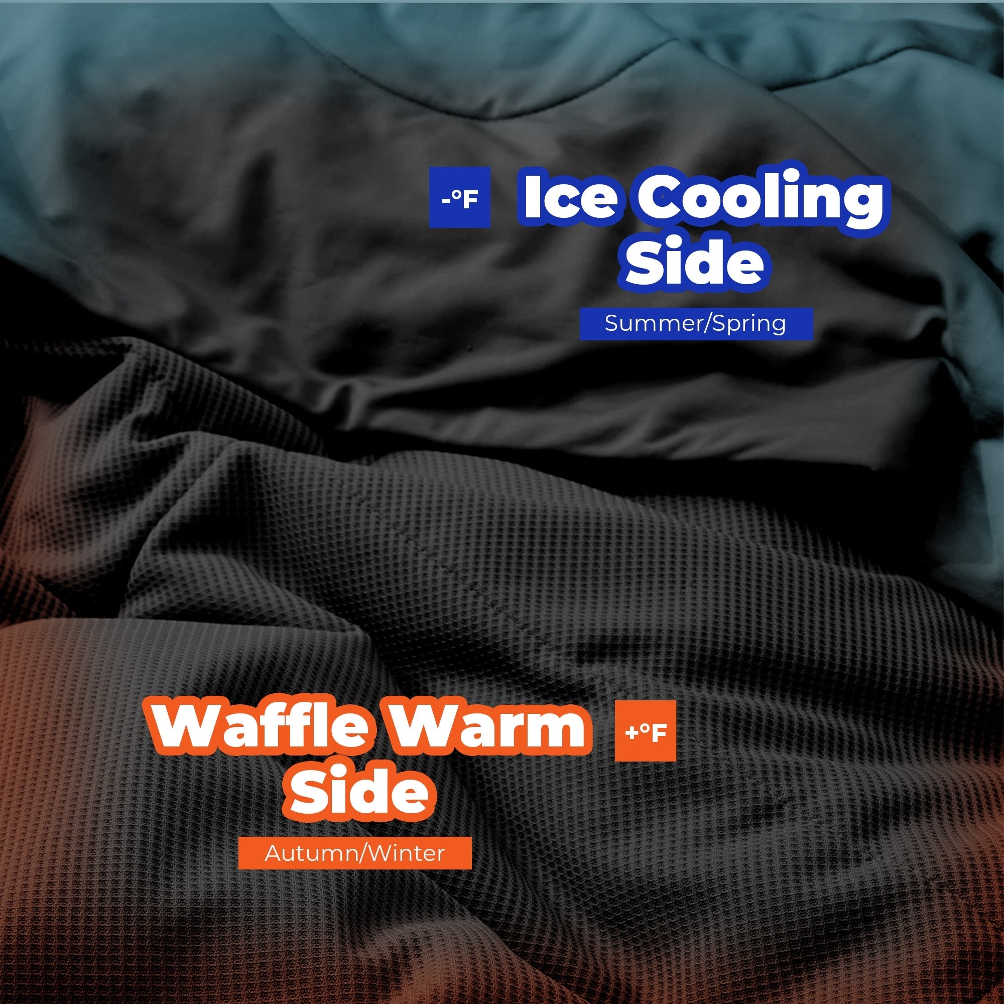 Lightweight Breathable Cooling Waffle Reversible Summer Blanket, Dual-side Cool Touch Comforter