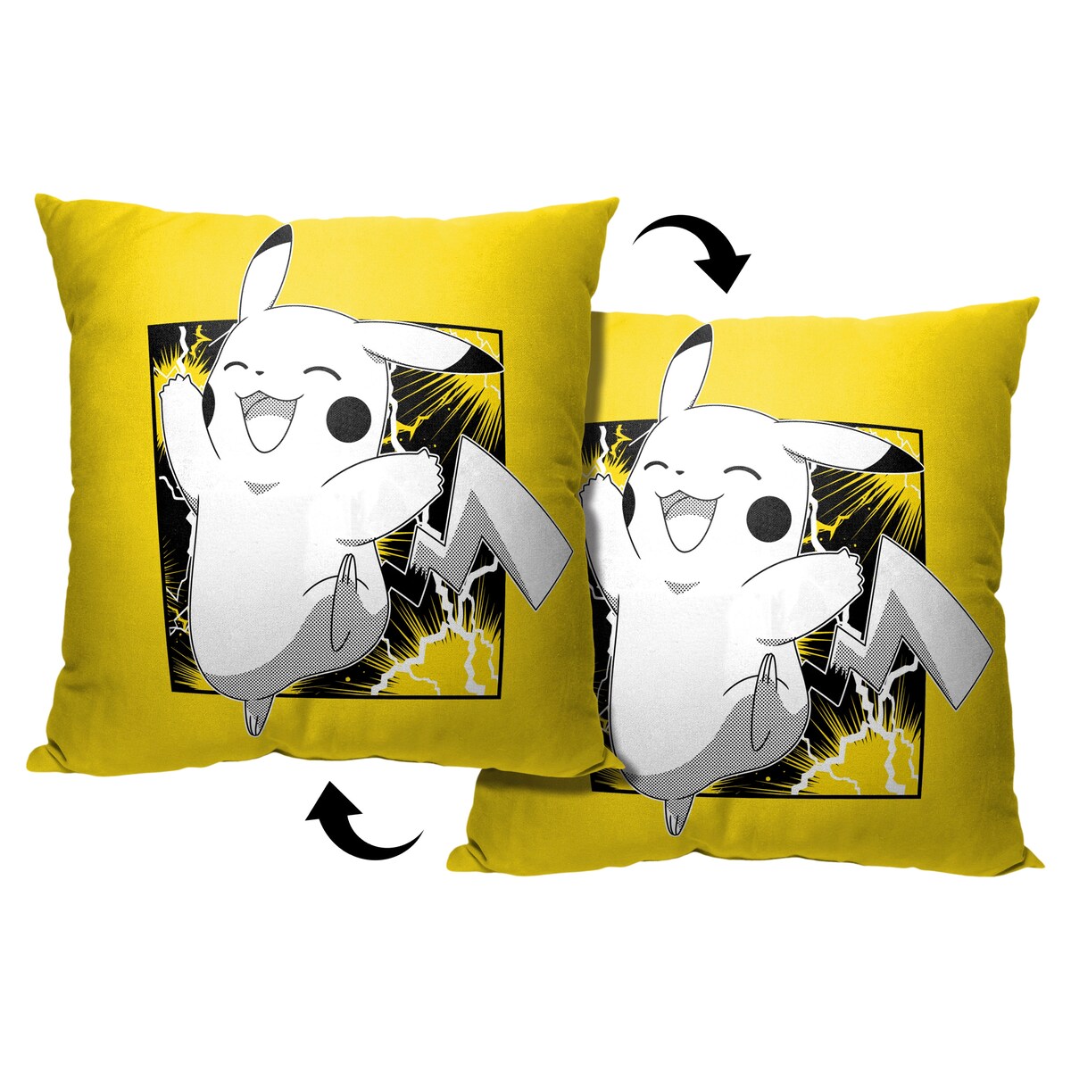 Pokemon Horray Pikachu Printed Throw Pillow - Yellow