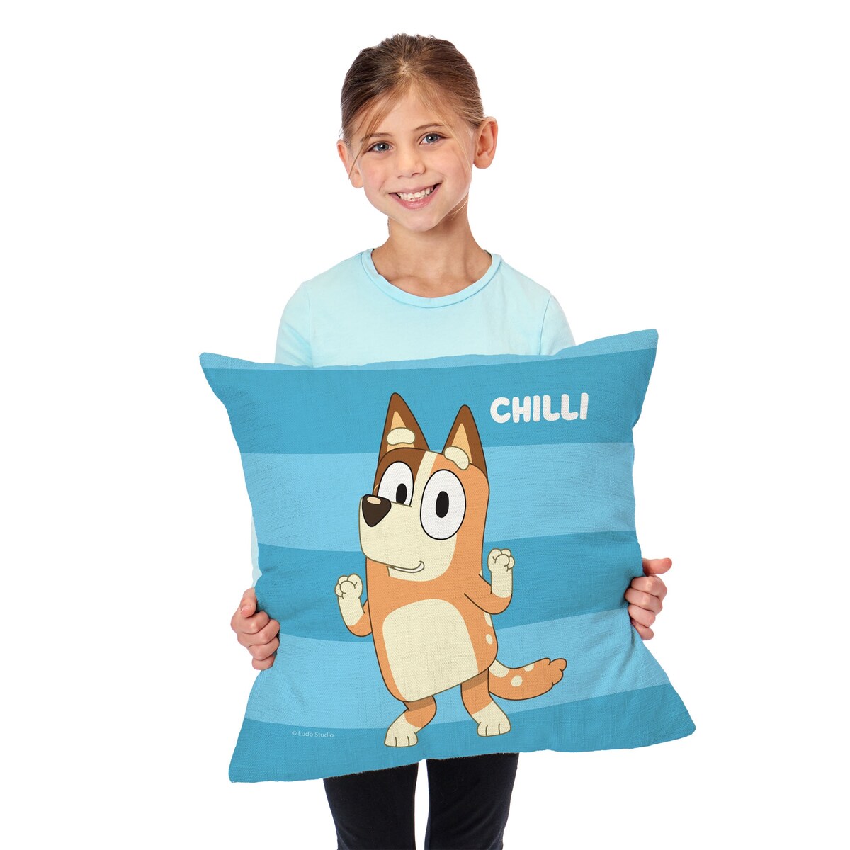 Bluey Roll Call Chilli Printed Throw Pillow - Blue