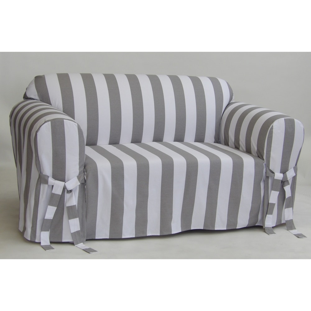 Classic Slipcovers Cabana Stripe One Piece Sofa Slipcover