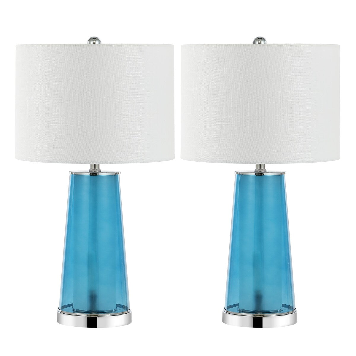 Celerie 26 Modern Minimalist Glass/Iron Nightlight LED Table Lamp, (Set of 2) by JONATHAN Y