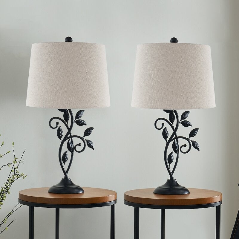 26 Black Bedside Table Lamp Set (Set of 2)