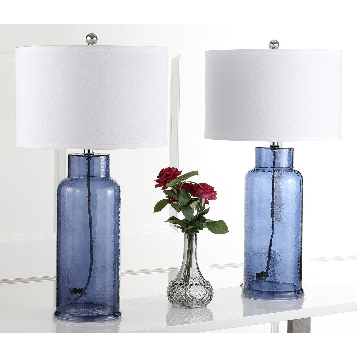 SAFAVIEH Lighting Mayra 29-inch Clear Bottle Glass Table Lamp (Set of 2) - 15.5x15.5x29