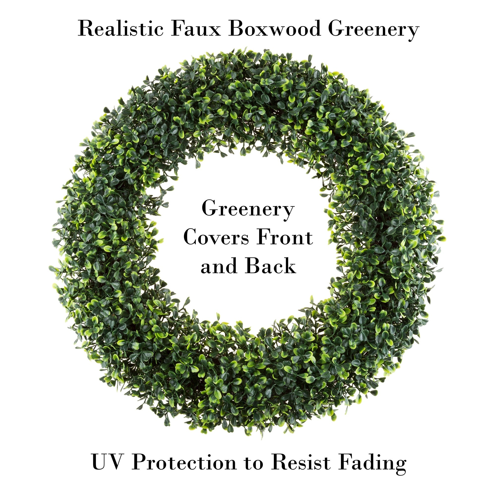 Artificial Boxwood 19.5 inch Round Wreath by Pure Garden