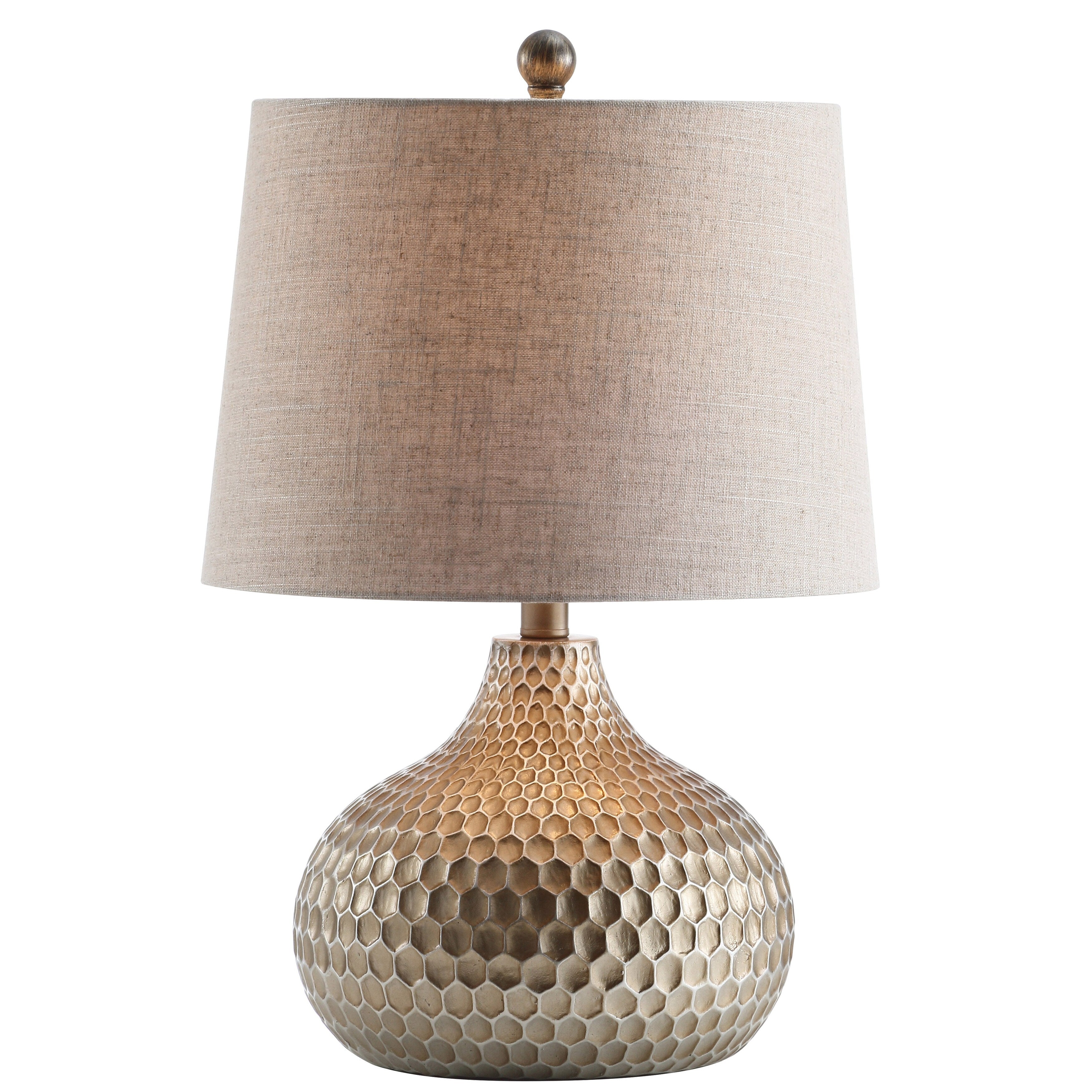 Mackenzie 22 Honeycomb LED Table Lamp, Antique Brown by JONATHAN Y