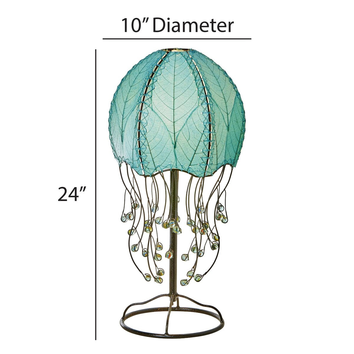 Handmade Artistic Jellyfish Table Lamp - 10 x 10 x 24