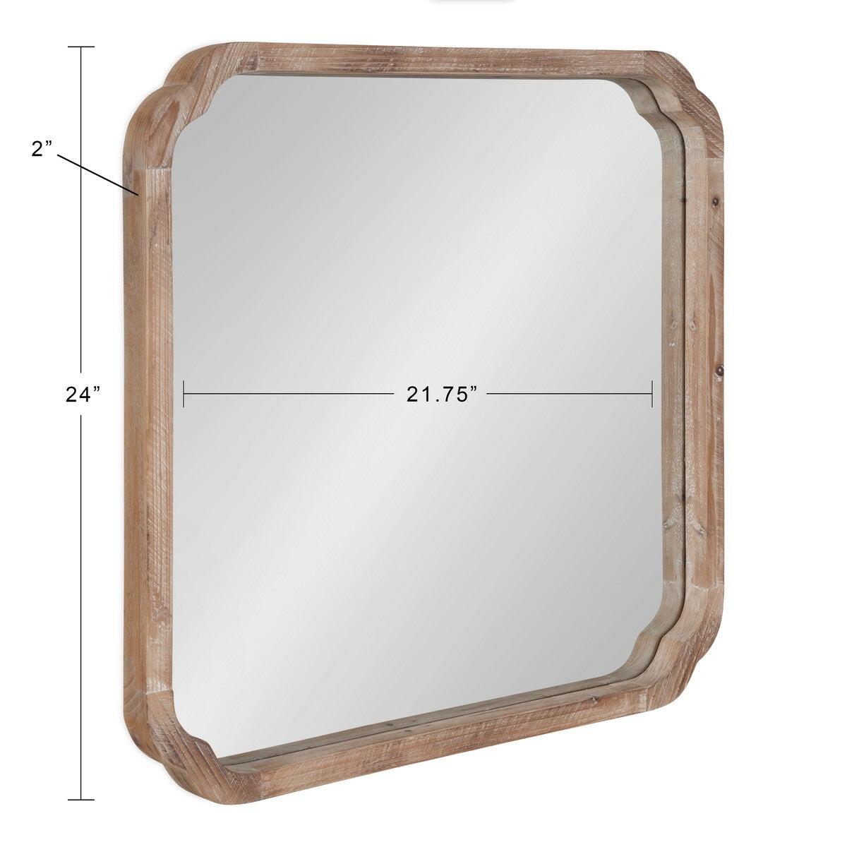 Kate and Laurel Marston Square Wood Wall Mirror