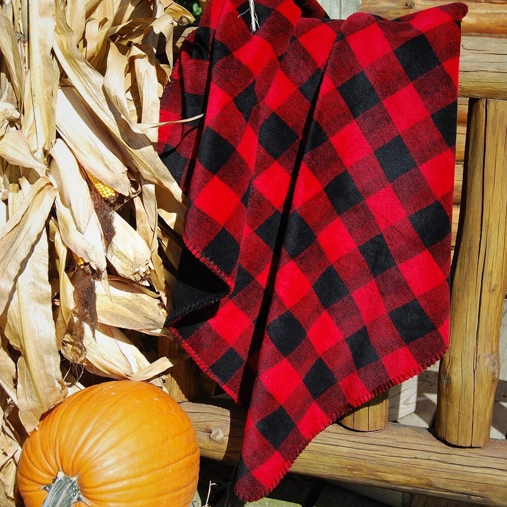 Denali Large Bunk House Plaid/Black Microplush Blanket