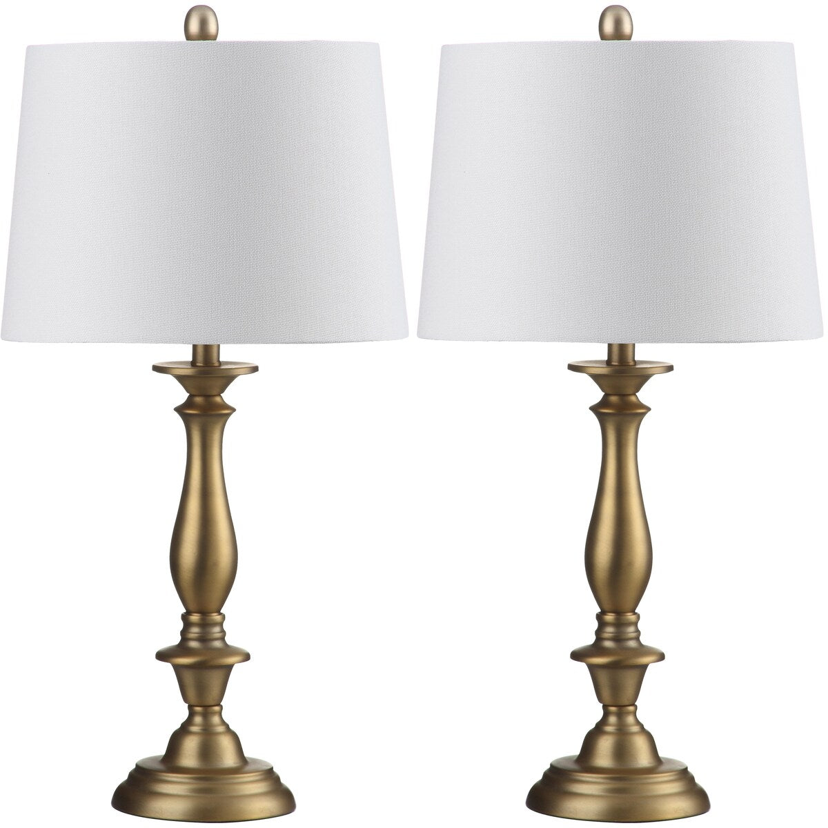 SAFAVIEH Lighting Candida 29-inch Candlestick Gold Table Lamp (Set of 2) - 14Wx14Dx29H