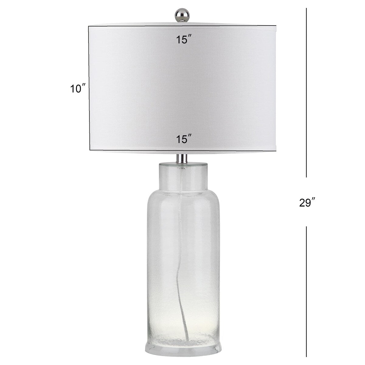 SAFAVIEH Lighting Mayra 29-inch Clear Bottle Glass Table Lamp (Set of 2) - 15.5x15.5x29