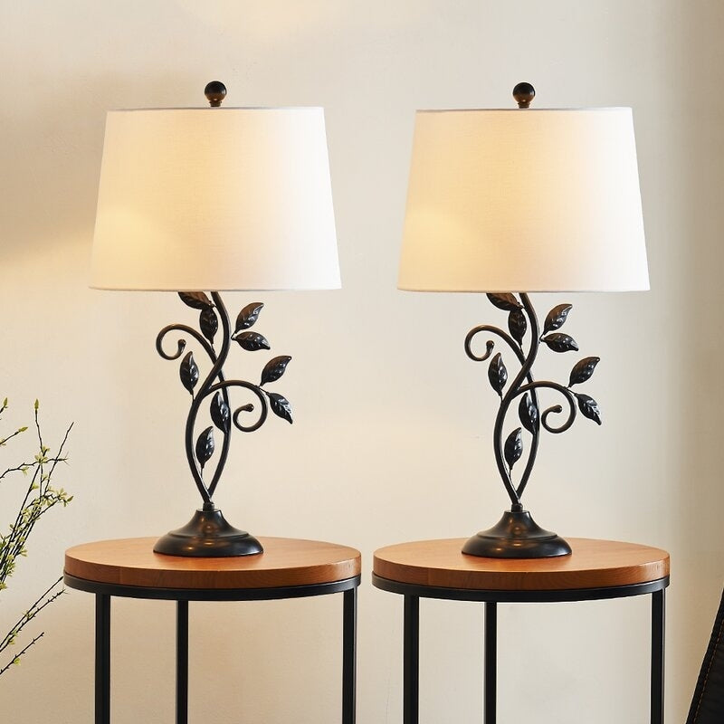 26 Black Bedside Table Lamp Set (Set of 2)