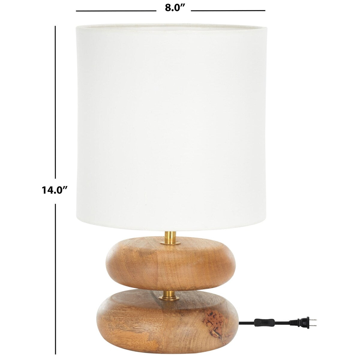 SAFAVIEH Lighting Lulani 14-inch Table Lamp - 8Wx8Dx14H