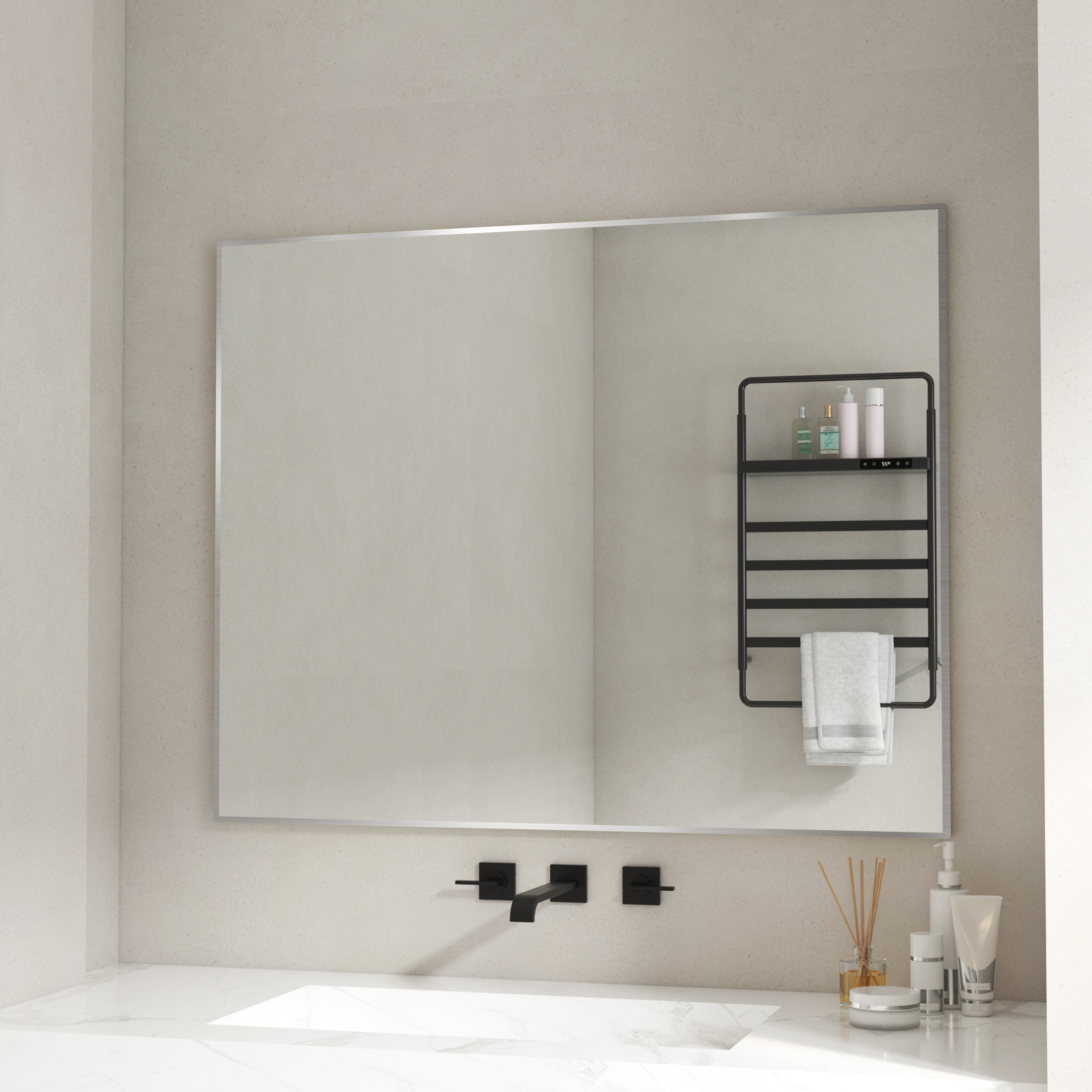 Aluminum Alloy Framed Wall Mounted Bathroom Vanity Accent Mirror in