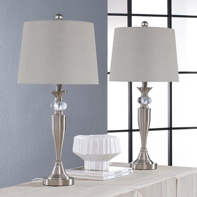 27'' Nickel Table Lamp Set (Set of 2)