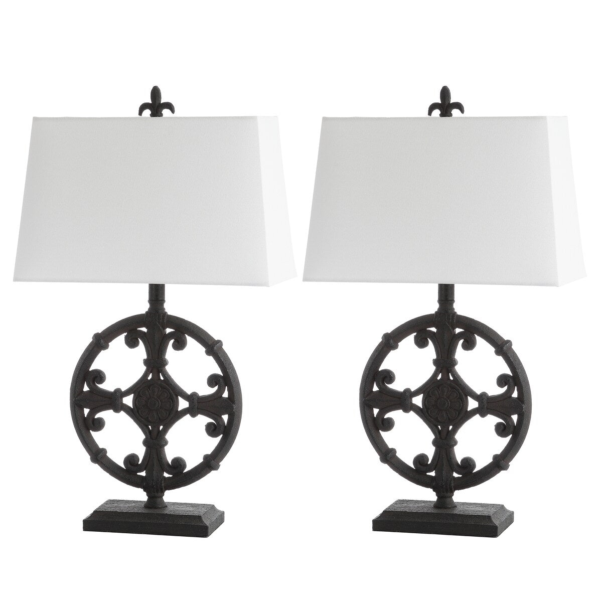 SAFAVIEH Lighting Lydianne 28-inch Iron LED Table Lamp (Set of 2) - 16x9x28 - 16Wx9Dx28H