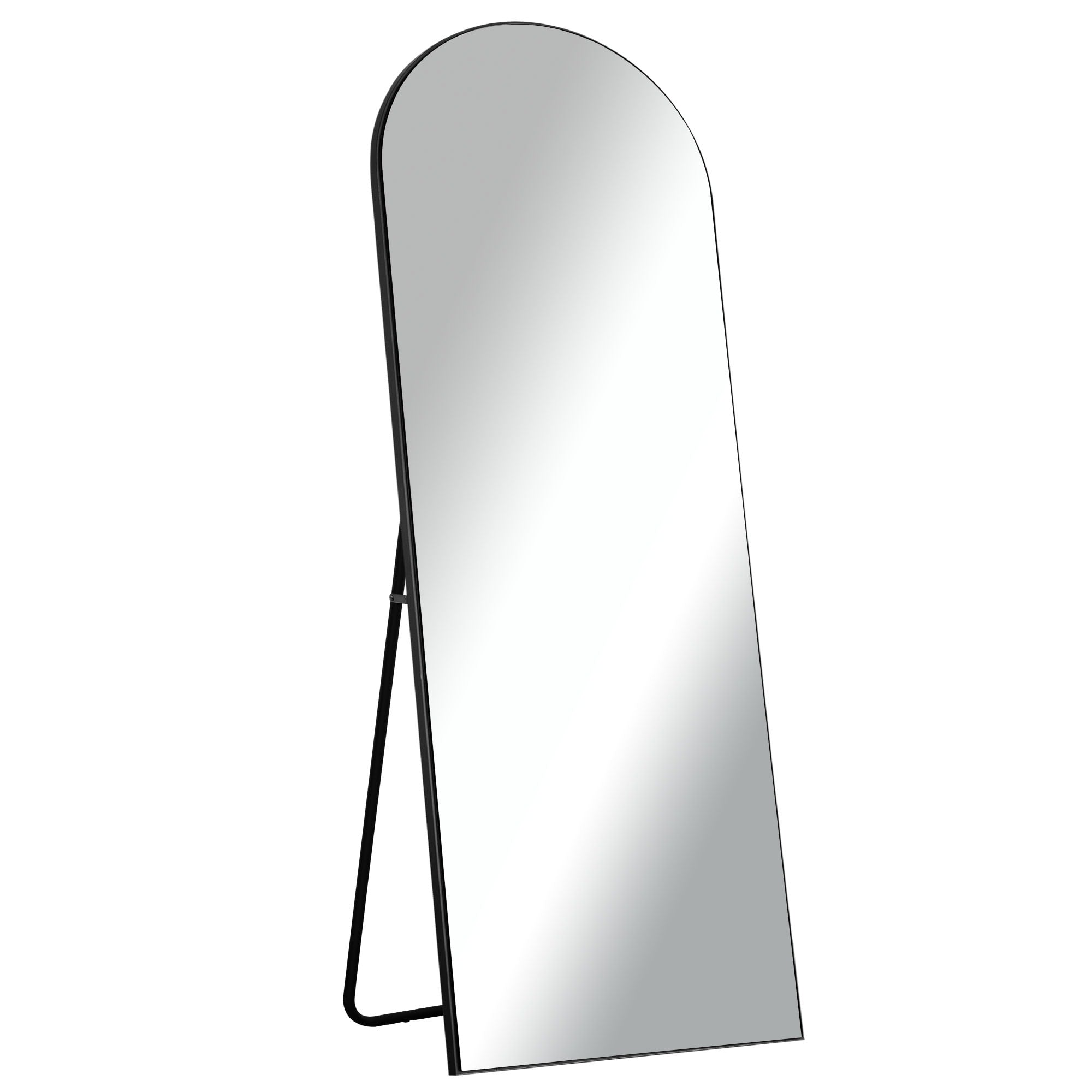 Modern Arched Mirror Full-Length Floor Mirror with Stand