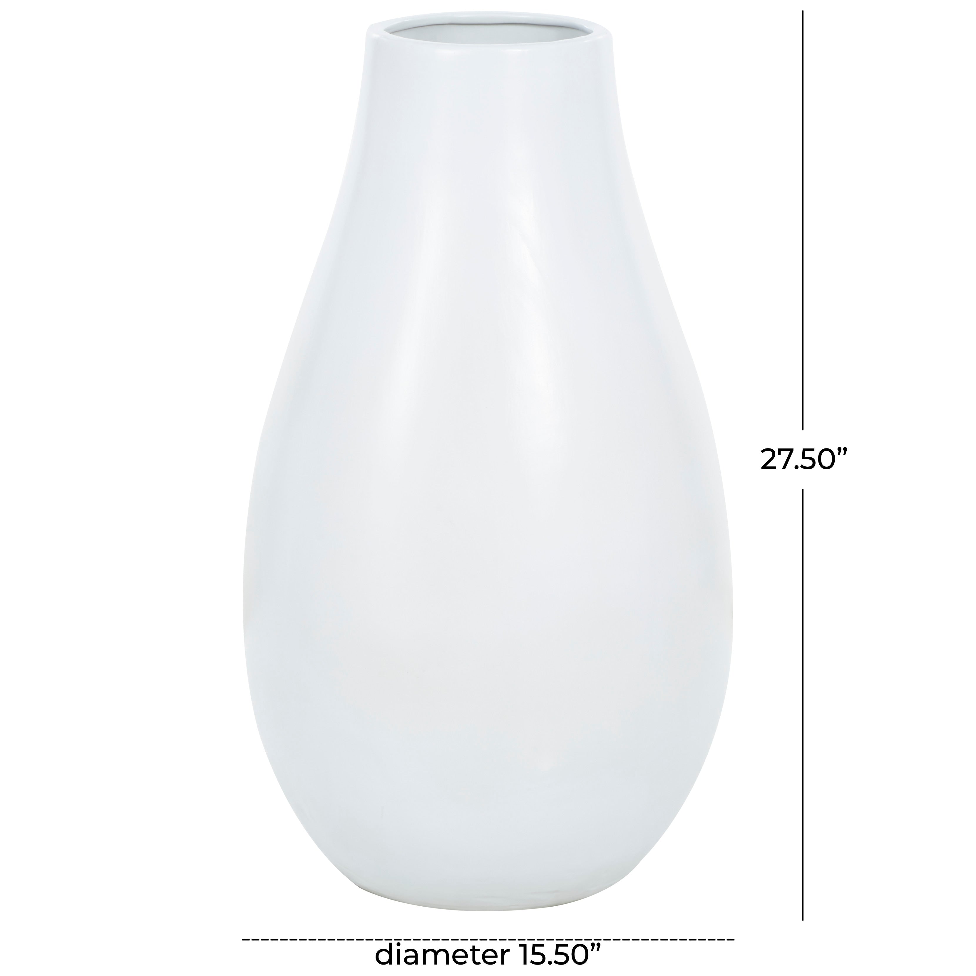 White or Black Ceramic Minimalistic Floor Vase