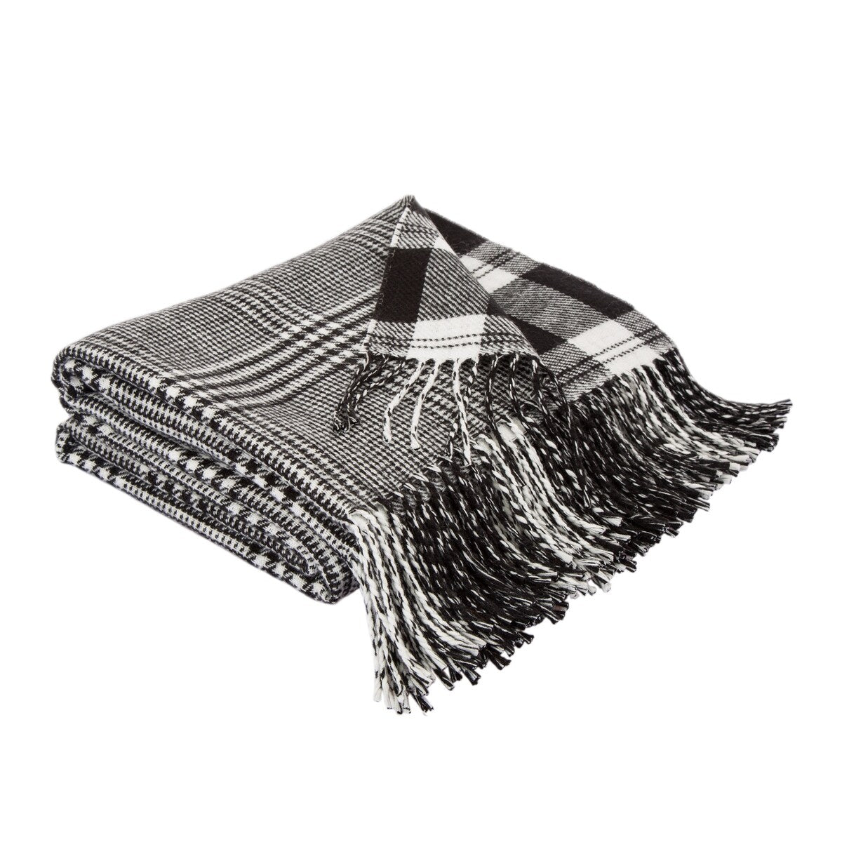 Glitzhome 50 x 60 Plaid Woven Acrylic 400g Christmas Blanket